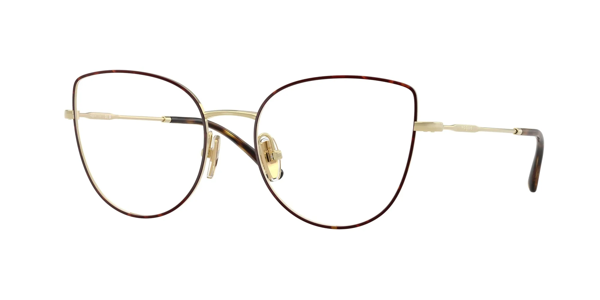 VOGUE EYEWEAR VO4298T 5213 Montature da vista Titanio Havana Cat Eye Normale - immagine 1