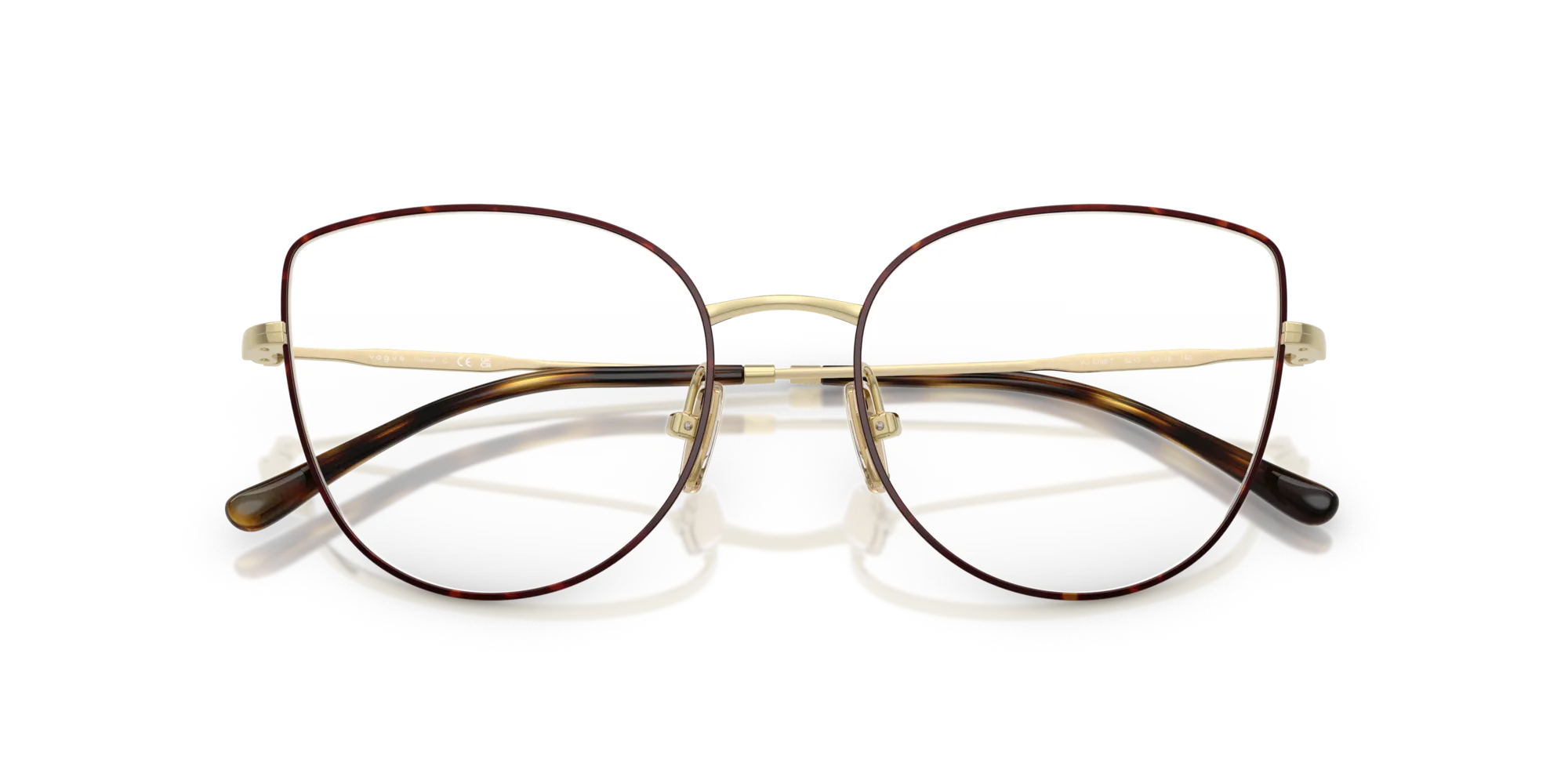 VOGUE EYEWEAR VO4298T 5213 Montature da vista Titanio Havana Cat Eye Normale - immagine 2