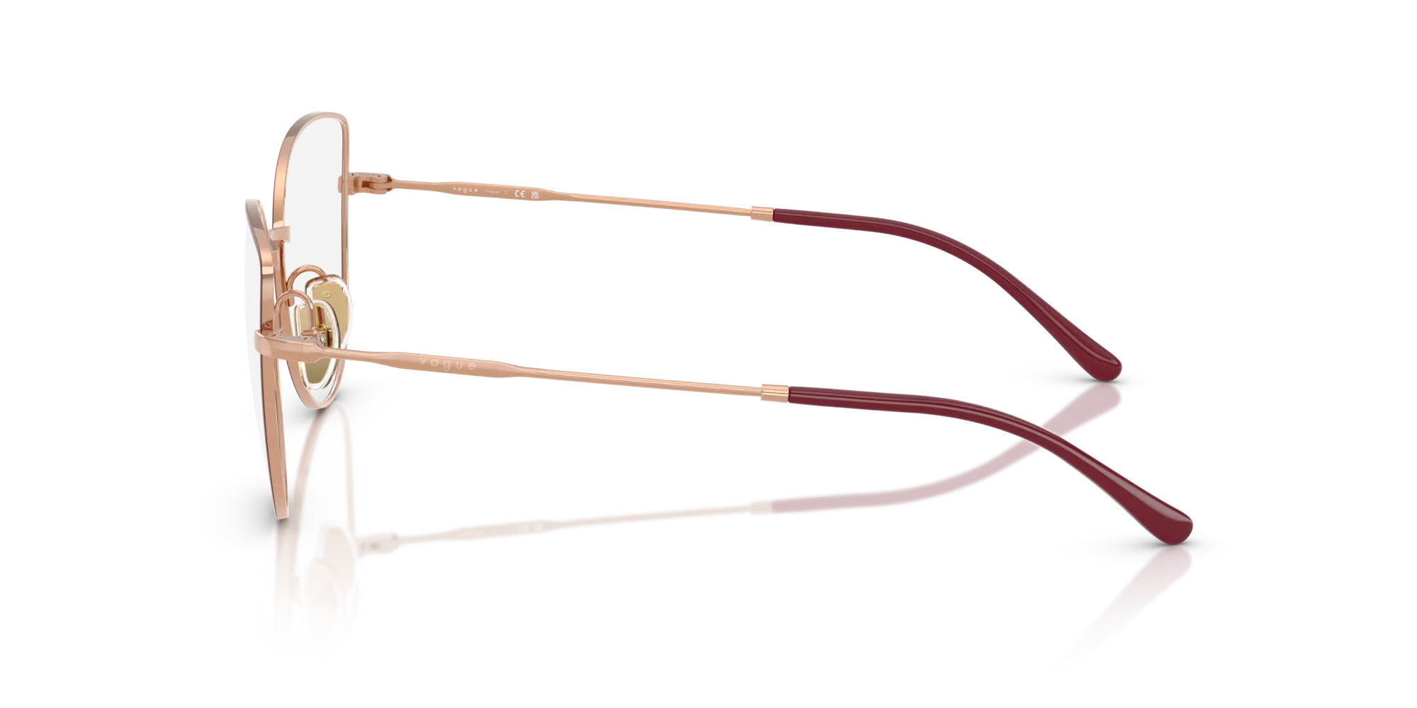 VOGUE EYEWEAR VO4298T 5194 Montature da vista Titanio Rosso Cat Eye Normale - immagine 4