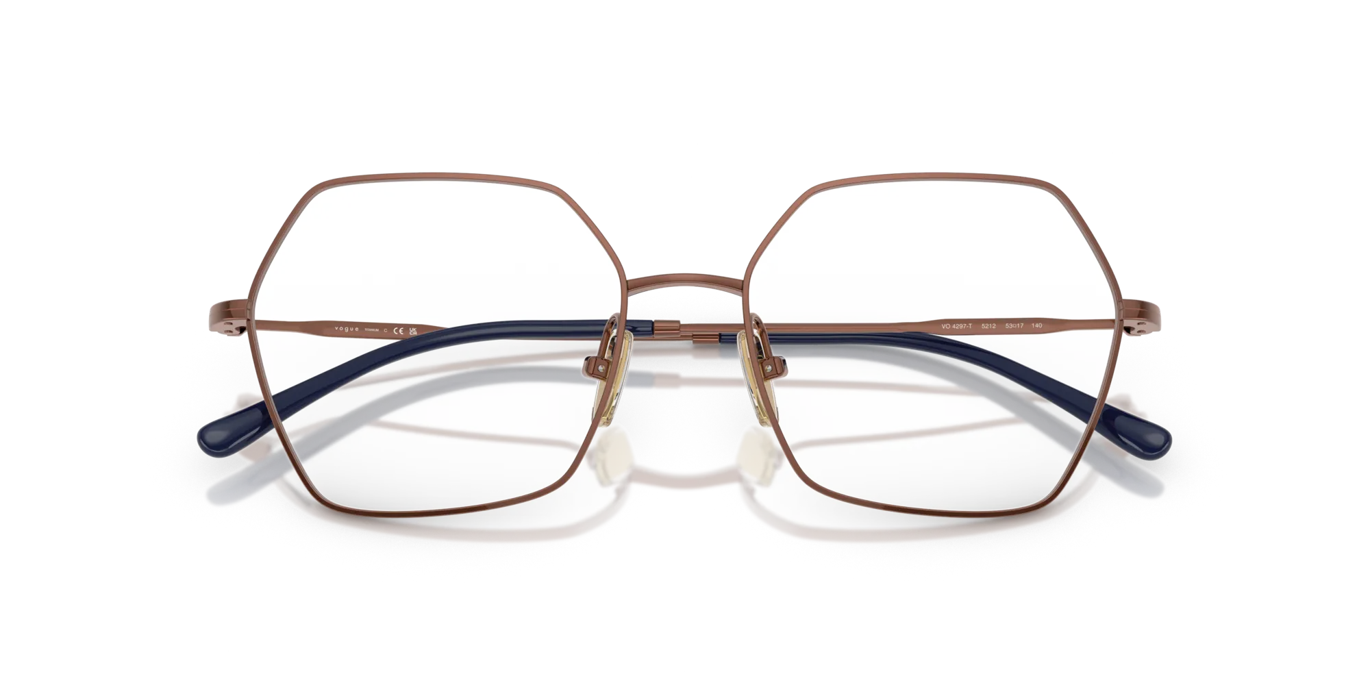 VOGUE EYEWEAR VO4297T 5212 Montature da vista Titanio Bronzo Geometrica Normale - immagine 2