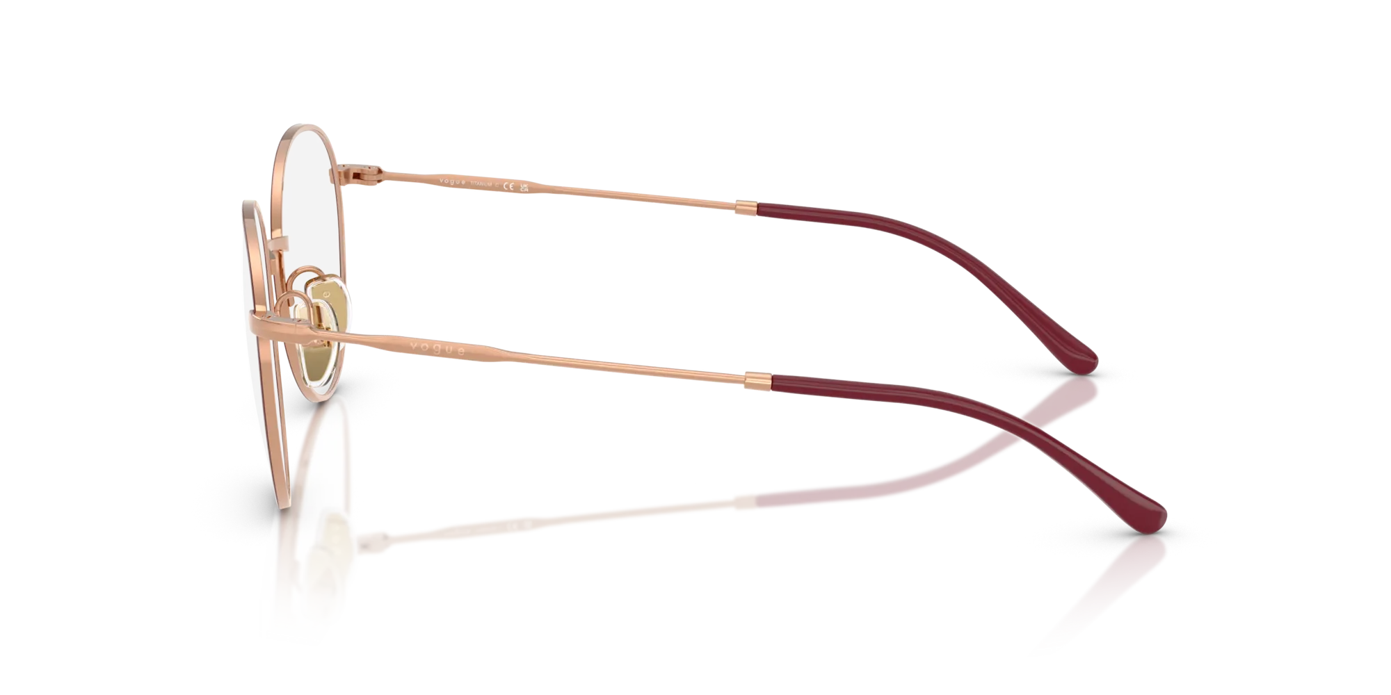VOGUE EYEWEAR VO4280T 5194 Montature da vista Titanio Rosso Pantos Normale - immagine 4