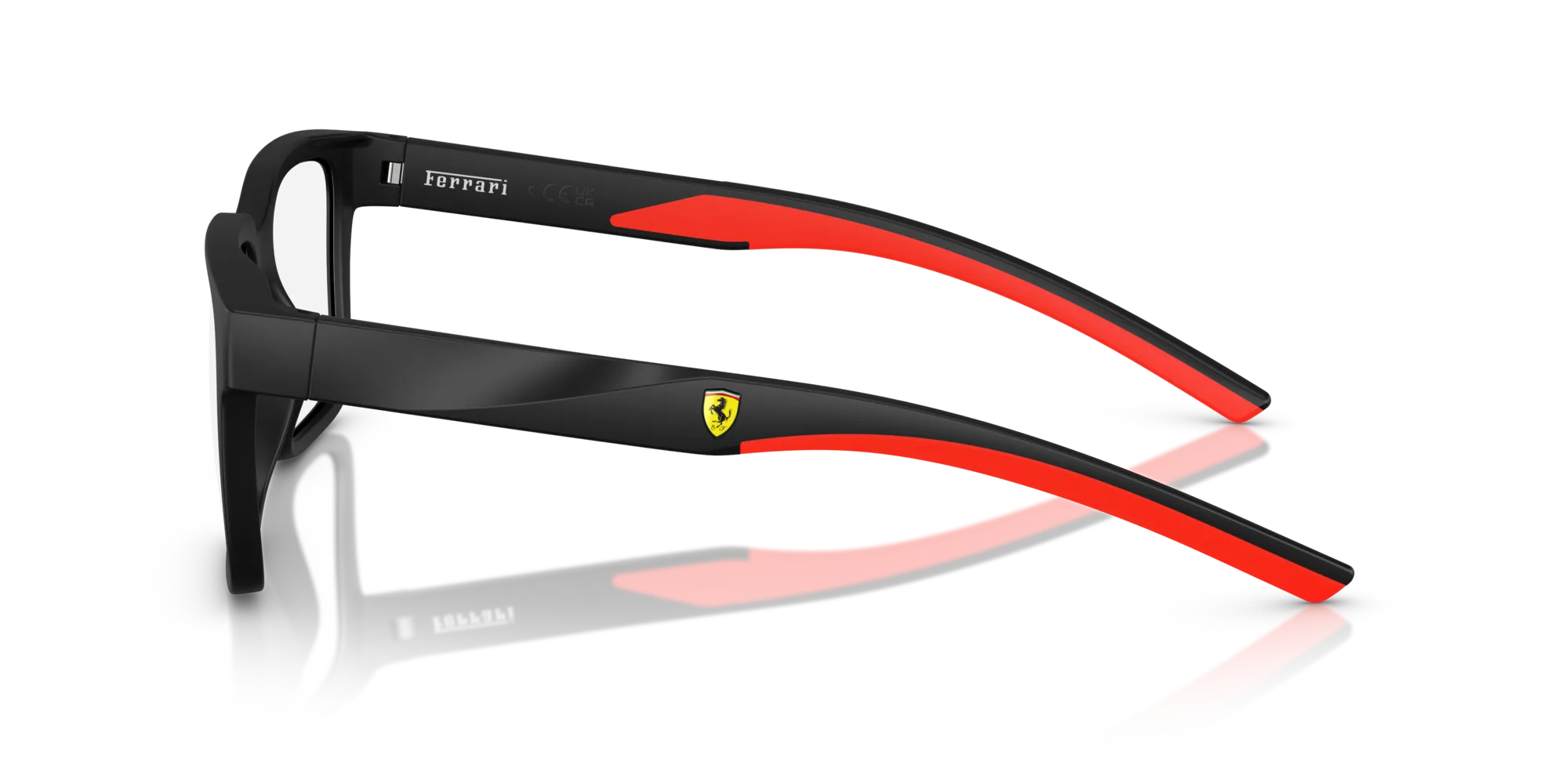 Ferrari Scuderia FZ8016U 504 Montature da vista Iniettato Nero Squadrata Normale - immagine 4