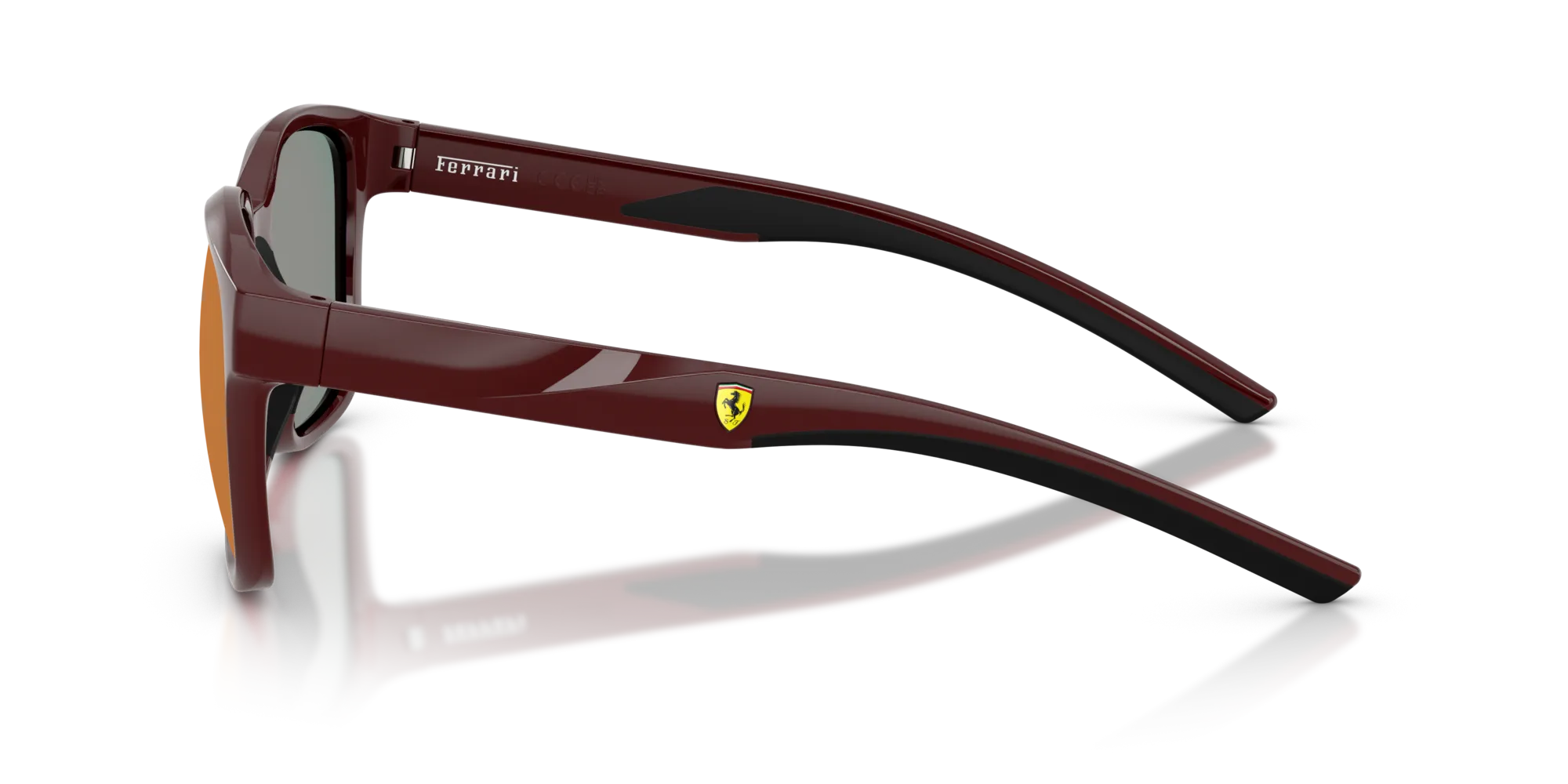 Ferrari Scuderia FZ6019D 525/6P Occhiali da sole Iniettato Bordeaux Nero Squadrata Normale Specchiato - immagine 4