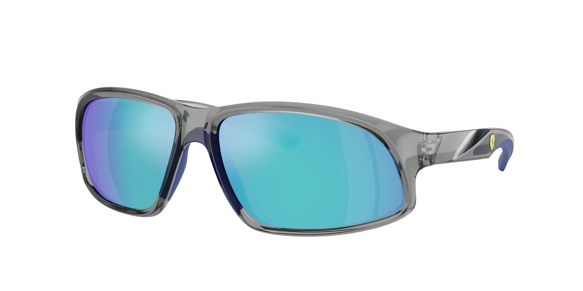 Ferrari Scuderia FZ6016U 524/25 Occhiali da sole Iniettato Grigio Blu Geometrica Specchiate - immagine 1