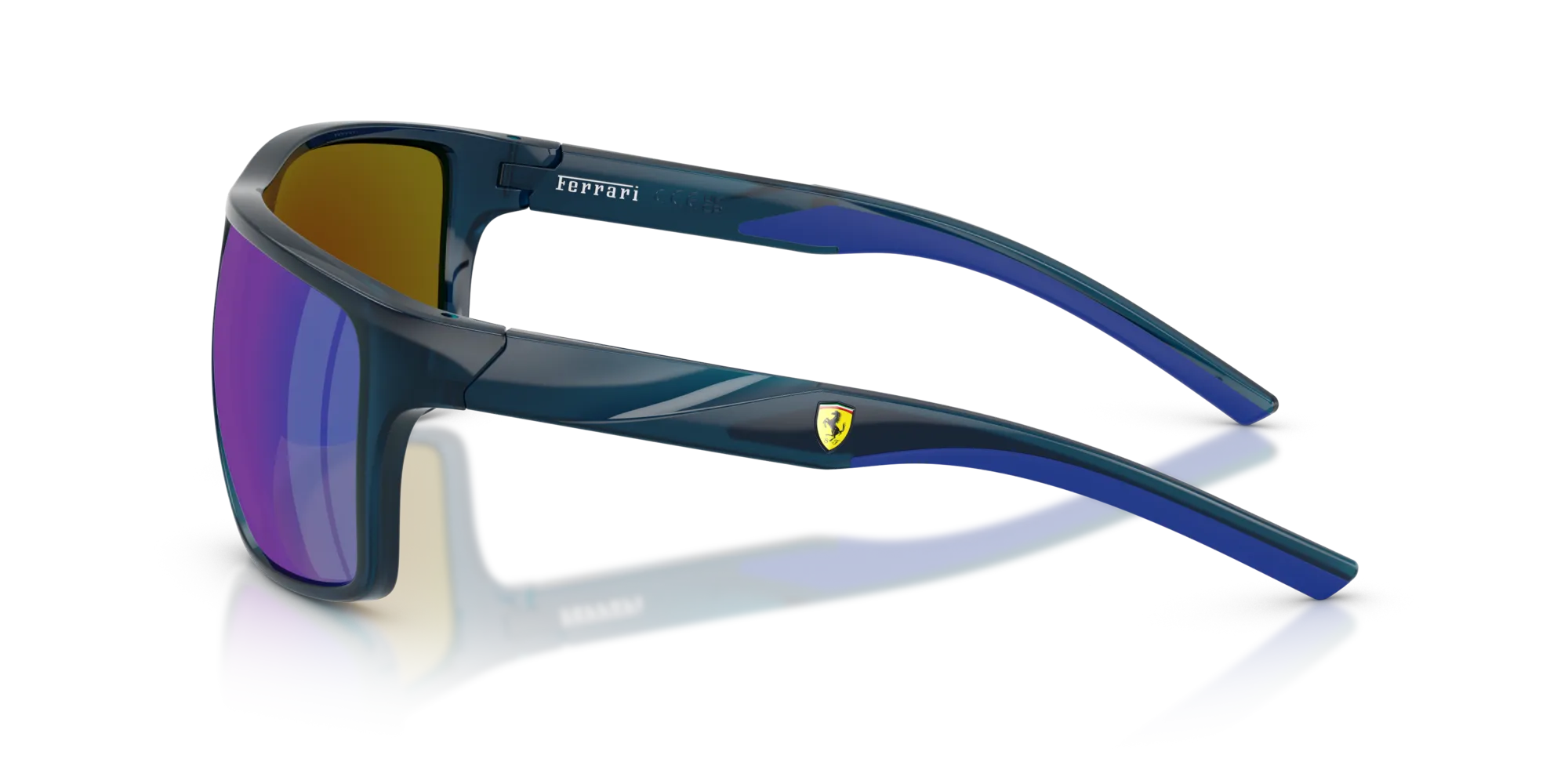 Ferrari Scuderia FZ6015U 527/25 Occhiali da sole Iniettato Blu Blu Pillow Specchiate - immagine 4