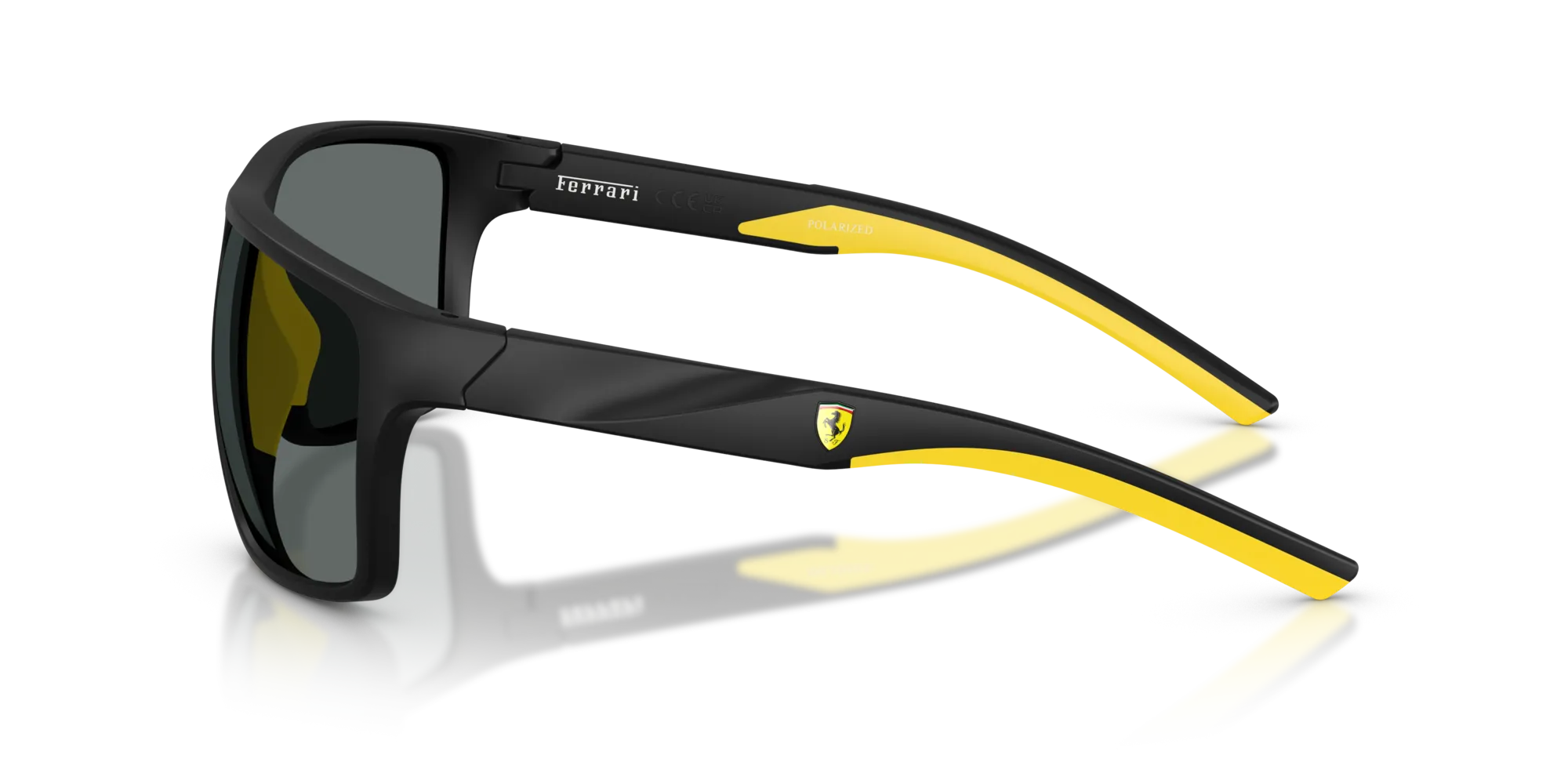 Ferrari Scuderia FZ6015U 504/81 Occhiali da sole Iniettato Nero Grigio Pillow Polarizzata - immagine 4