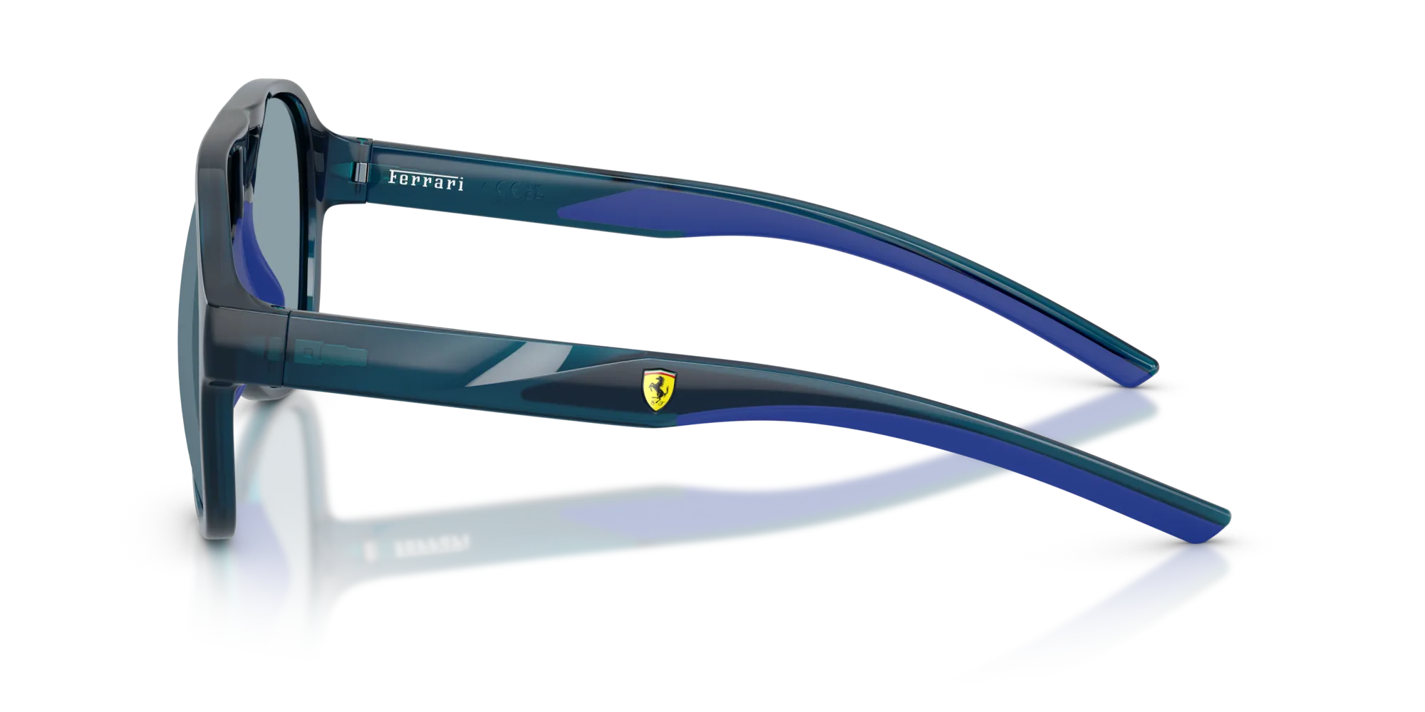 Ferrari Scuderia FZ6014U 527/72 Occhiali da sole Iniettato Blu Blu Pilot Normale - immagine 4