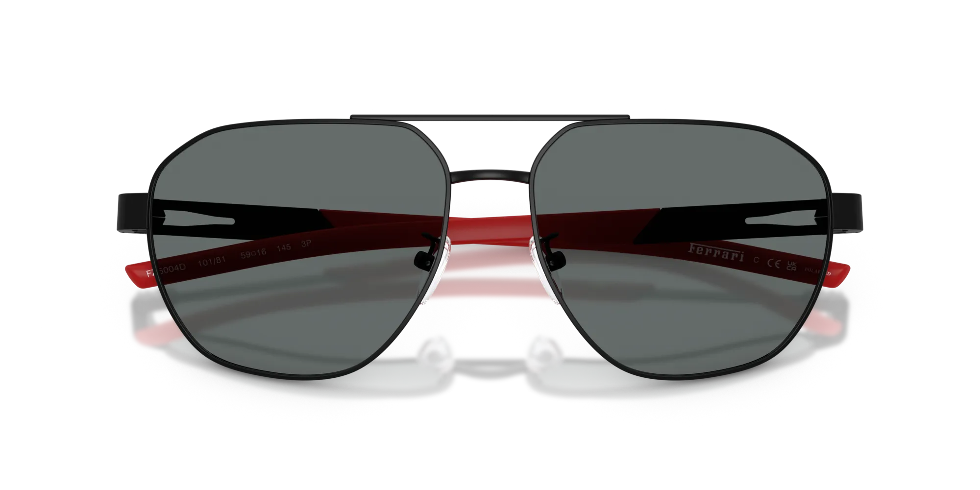 Ferrari Scuderia FZ5004D 101/81 Occhiali da sole Metallo Nero Grigio Geometrica Polarizzata - immagine 2
