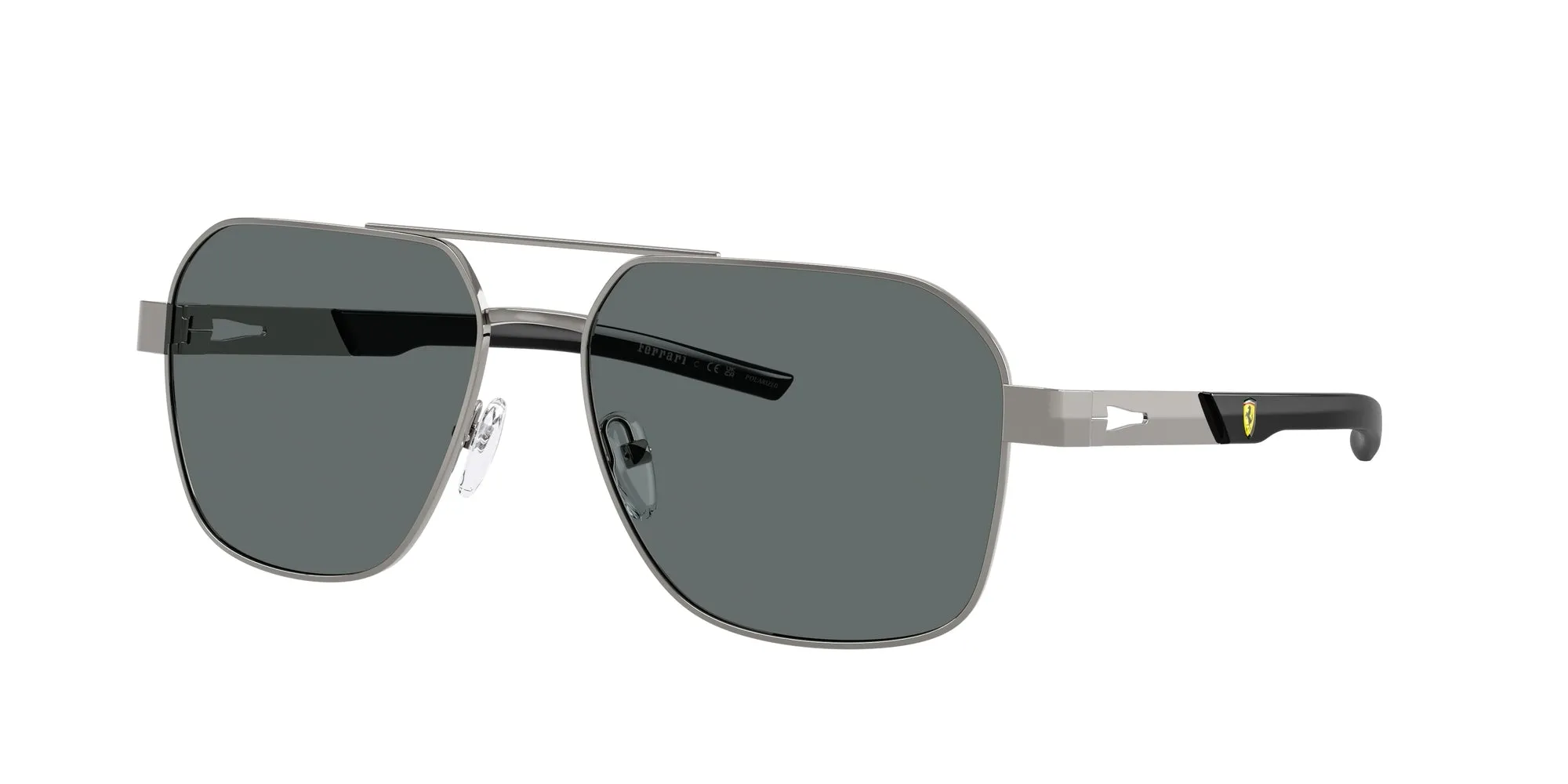 Ferrari Scuderia FZ5003 104/81 Occhiali da sole Metallo Grigio Grigio Squadrata Polarizzata - immagine 1