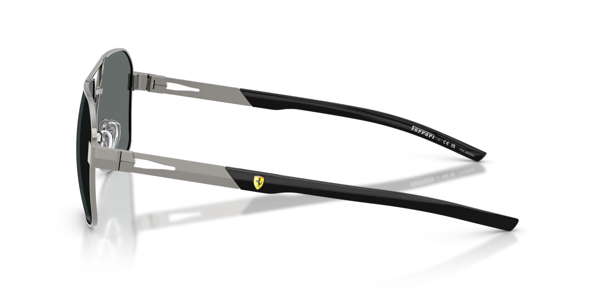 Ferrari Scuderia FZ5003 104/81 Occhiali da sole Metallo Grigio Grigio Squadrata Polarizzata - immagine 4