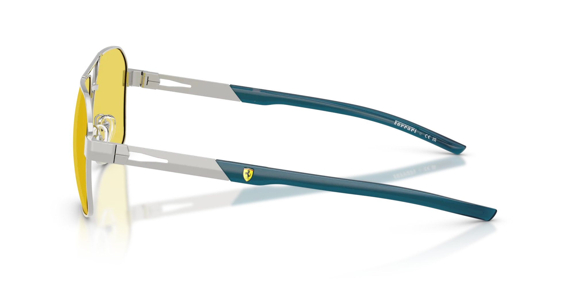 Ferrari Scuderia FZ5003 103/V9 Occhiali da sole Metallo Argento Giallo Squadrata Normale - immagine 4