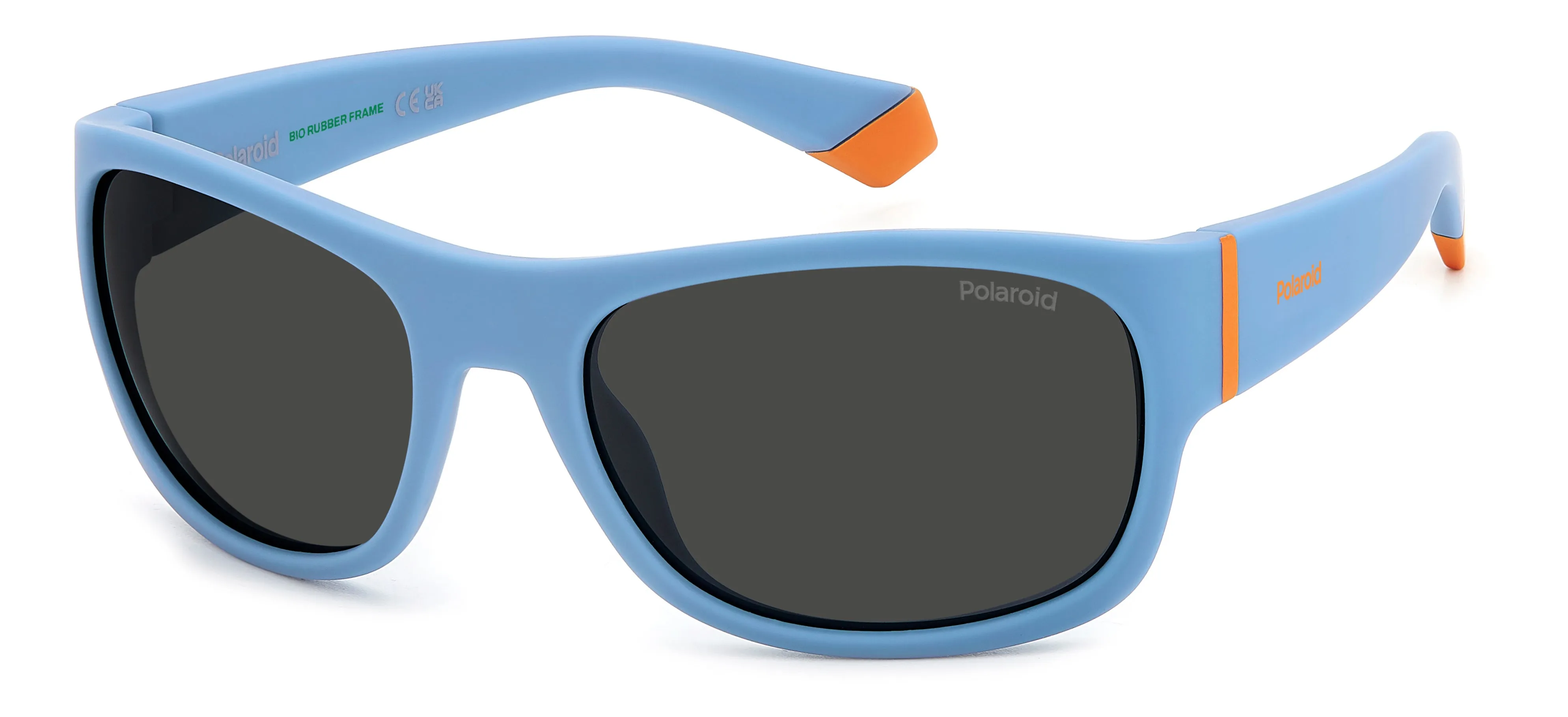 Polaroid Junior Polaroid PLD 8064/S MVU/M9 Occhiali da sole bambino Azzurro Grigio Squadrata Polarizzata - immagine 1