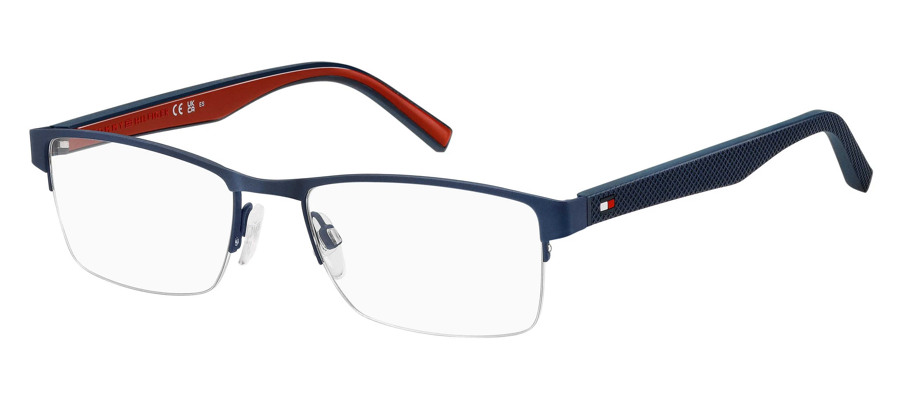 Tommy Hilfiger TH 2047 FLL Montature da vista Acciaio Blu opaco Squadrata - immagine 1