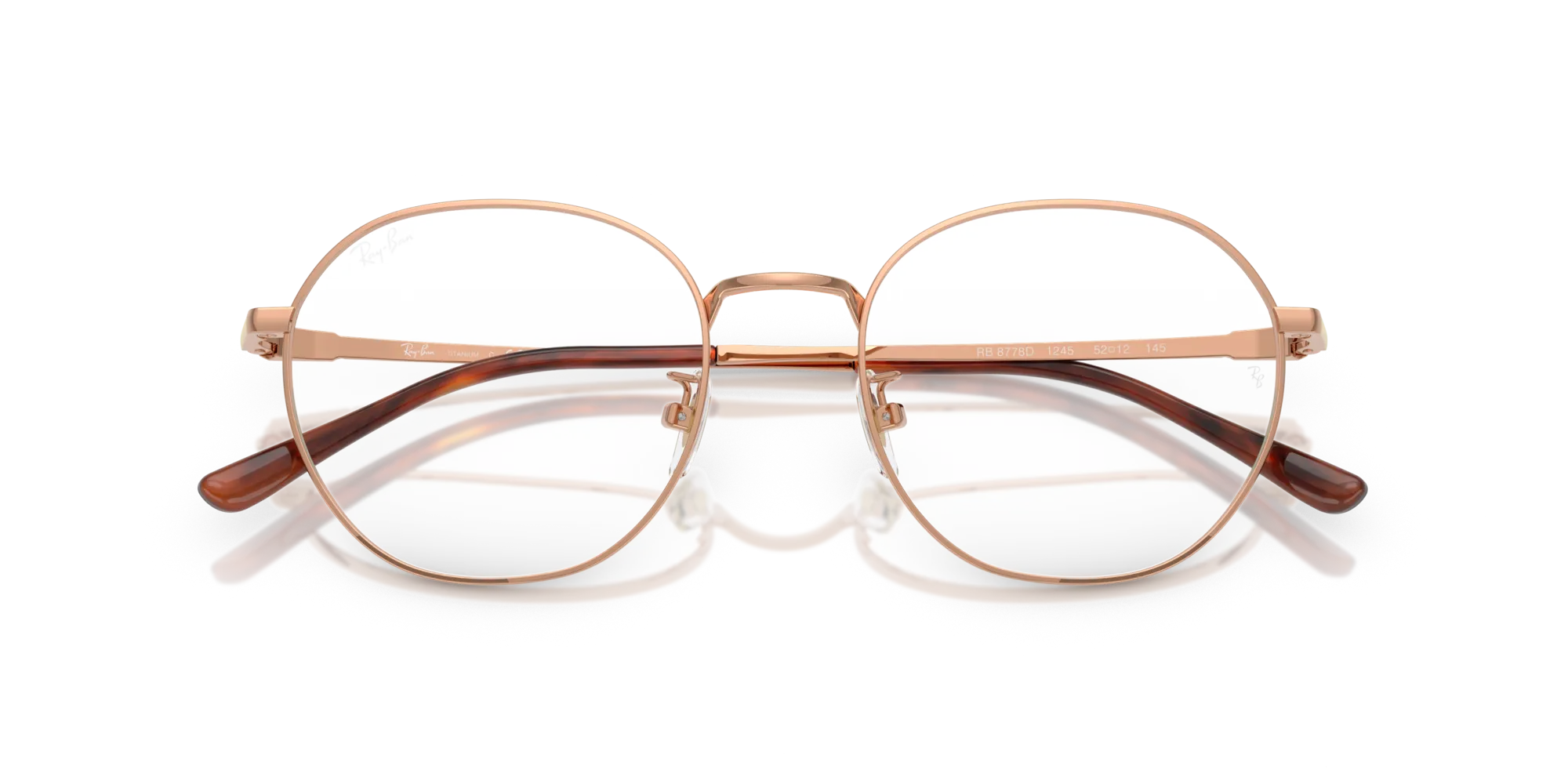Ray - Ban RX8778D 1245 Montature da vista Titanio Bronzo Trasparente Squadrata Normale - immagine 2