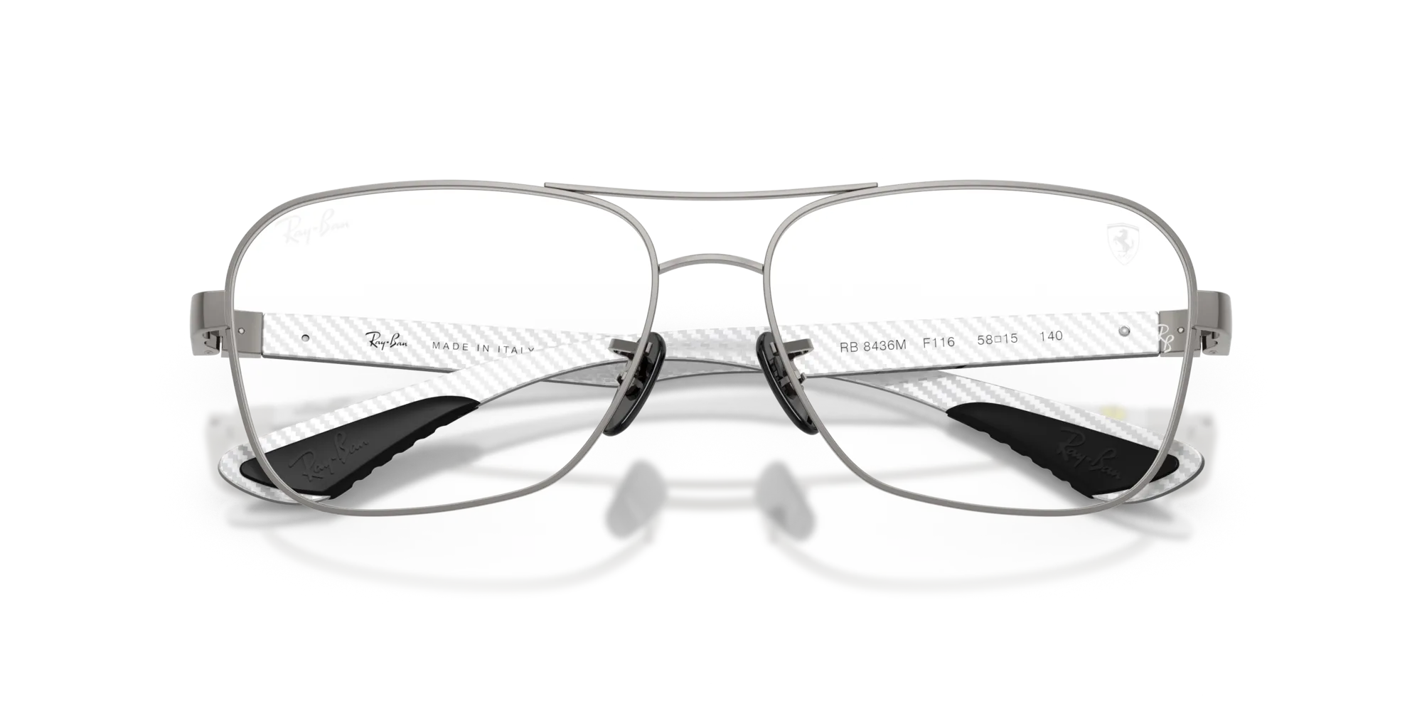 Ray - Ban RX8436M F116 Montature da vista Metallo Grigio Trasparente Squadrata Normale - immagine 2