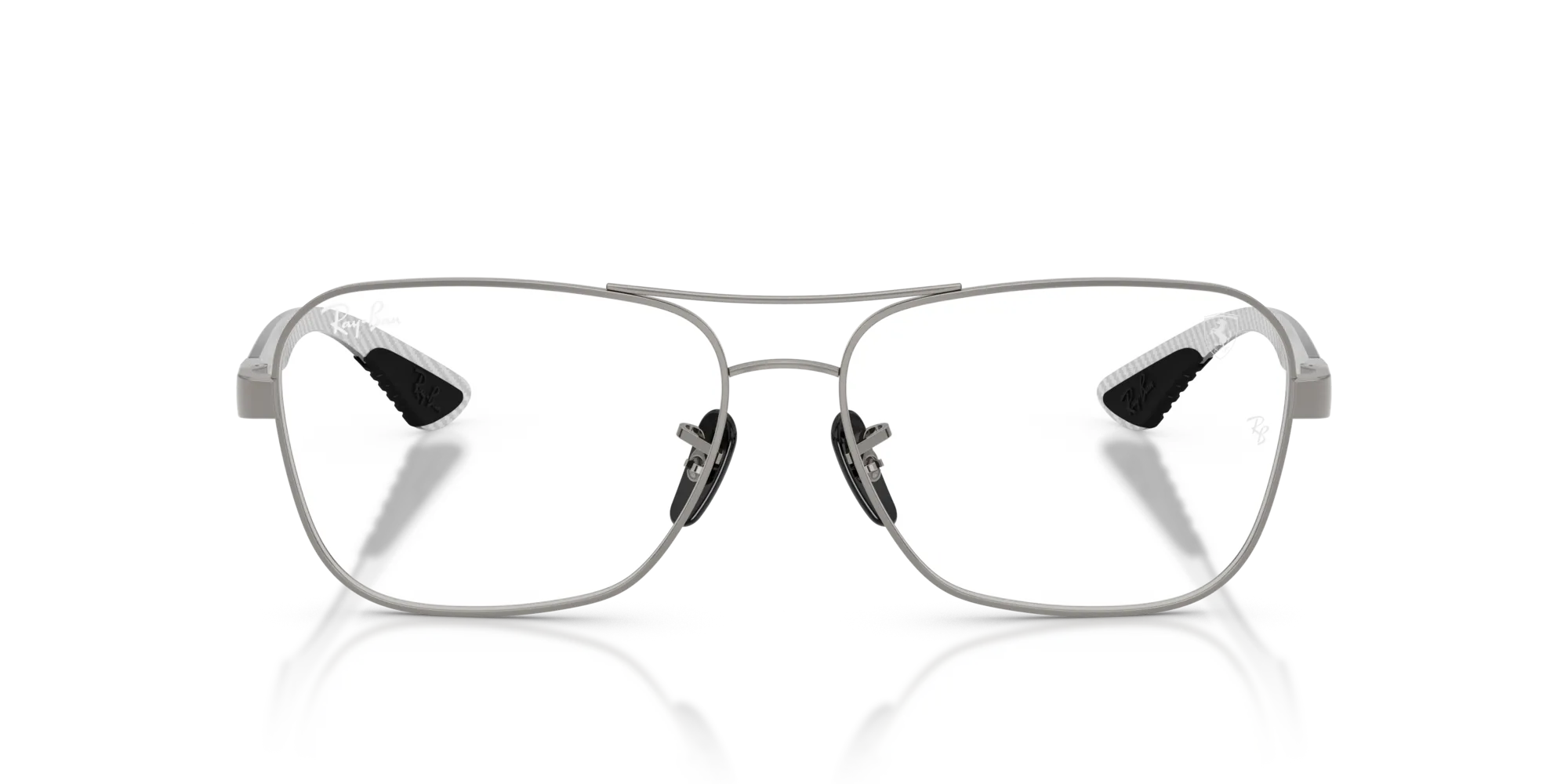 Ray - Ban RX8436M F116 Montature da vista Metallo Grigio Trasparente Squadrata Normale - immagine 3