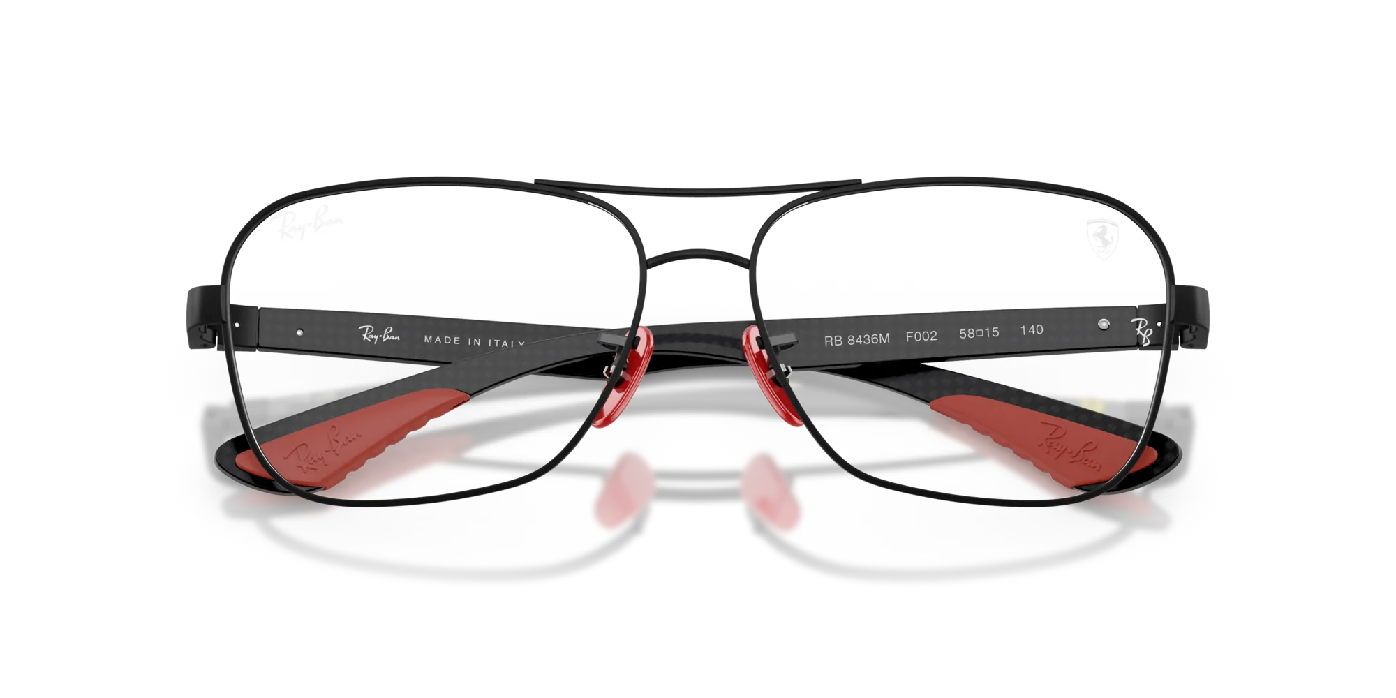 Ray - Ban RX8436M F002 Montature da vista Metallo Nero Trasparente Squadrata Normale - immagine 2