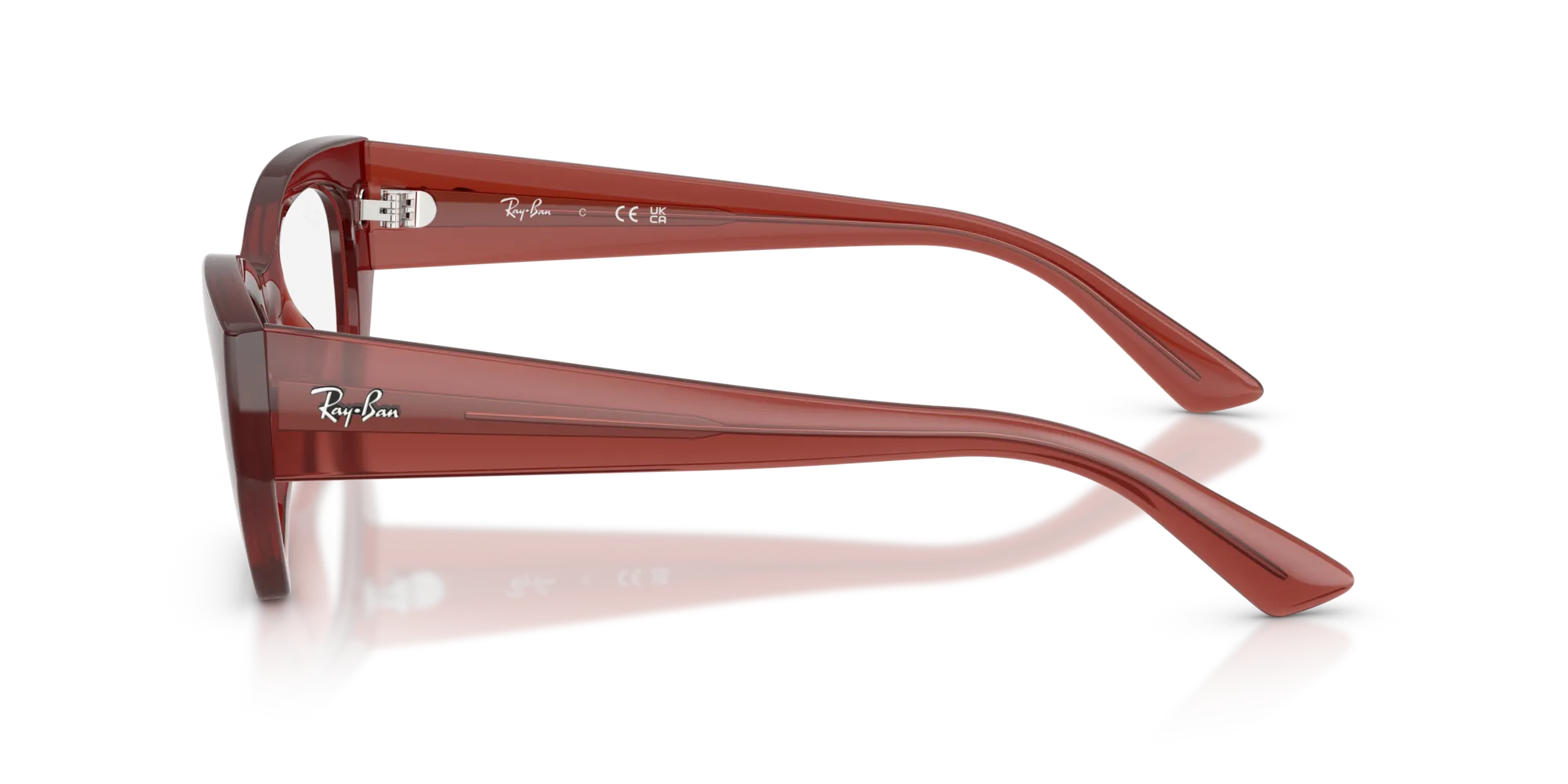 Ray - Ban RX7330 ZENA 8436 Montature da vista Iniettato Marrone Trasparente Geometrica Normale - immagine 4