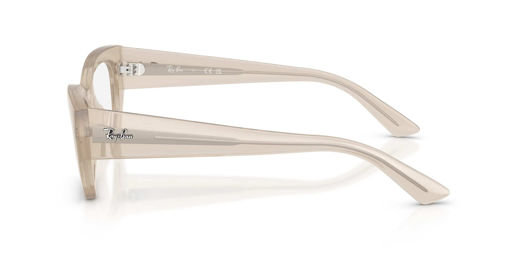 Ray - Ban RX7330 ZENA 8433 Montature da vista Iniettato Bianco Trasparente Geometrica Normale - immagine 4