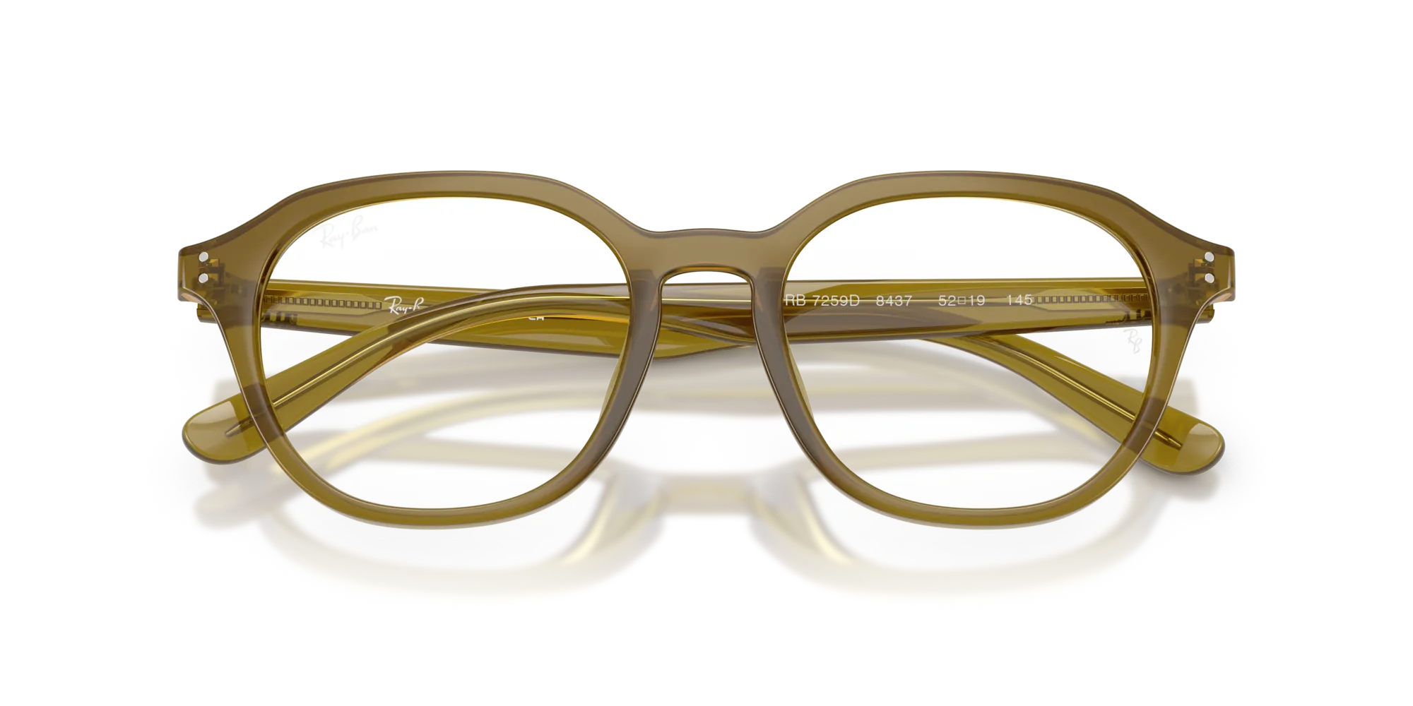 Ray - Ban RX7259D 8437 Montature da vista Acetato Verde Trasparente Squadrata Normale - immagine 2