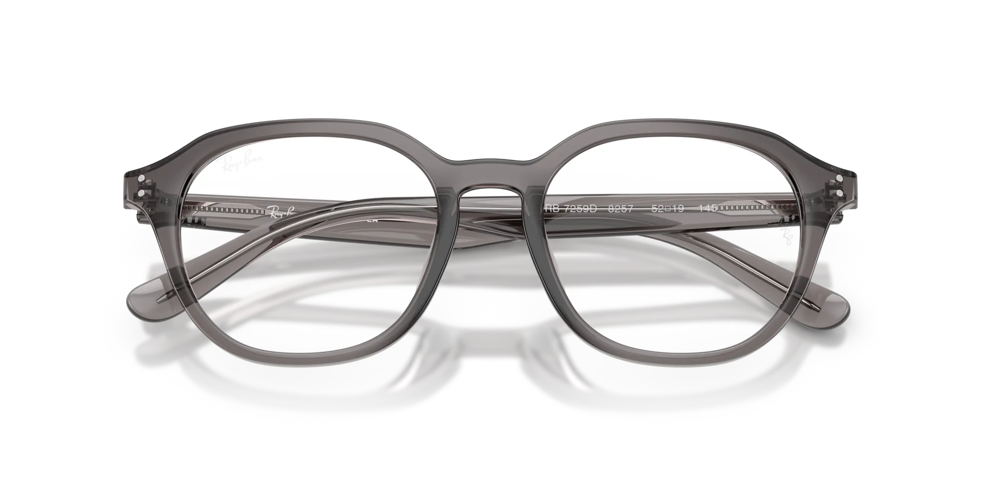 Ray - Ban RX7259D 8257 Montature da vista Acetato Grigio Trasparente Squadrata Normale - immagine 2