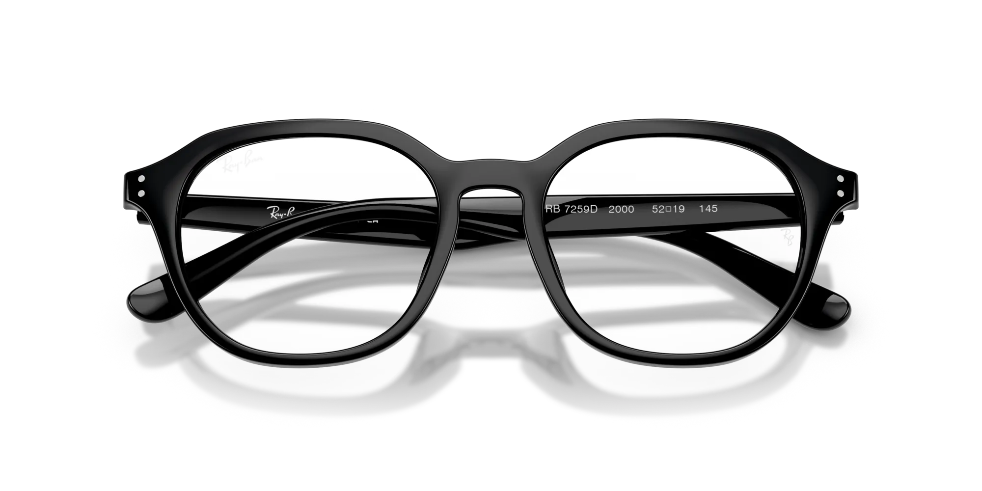 Ray - Ban RX7259D 2000 Montature da vista Acetato Nero Trasparente Squadrata Normale - immagine 2
