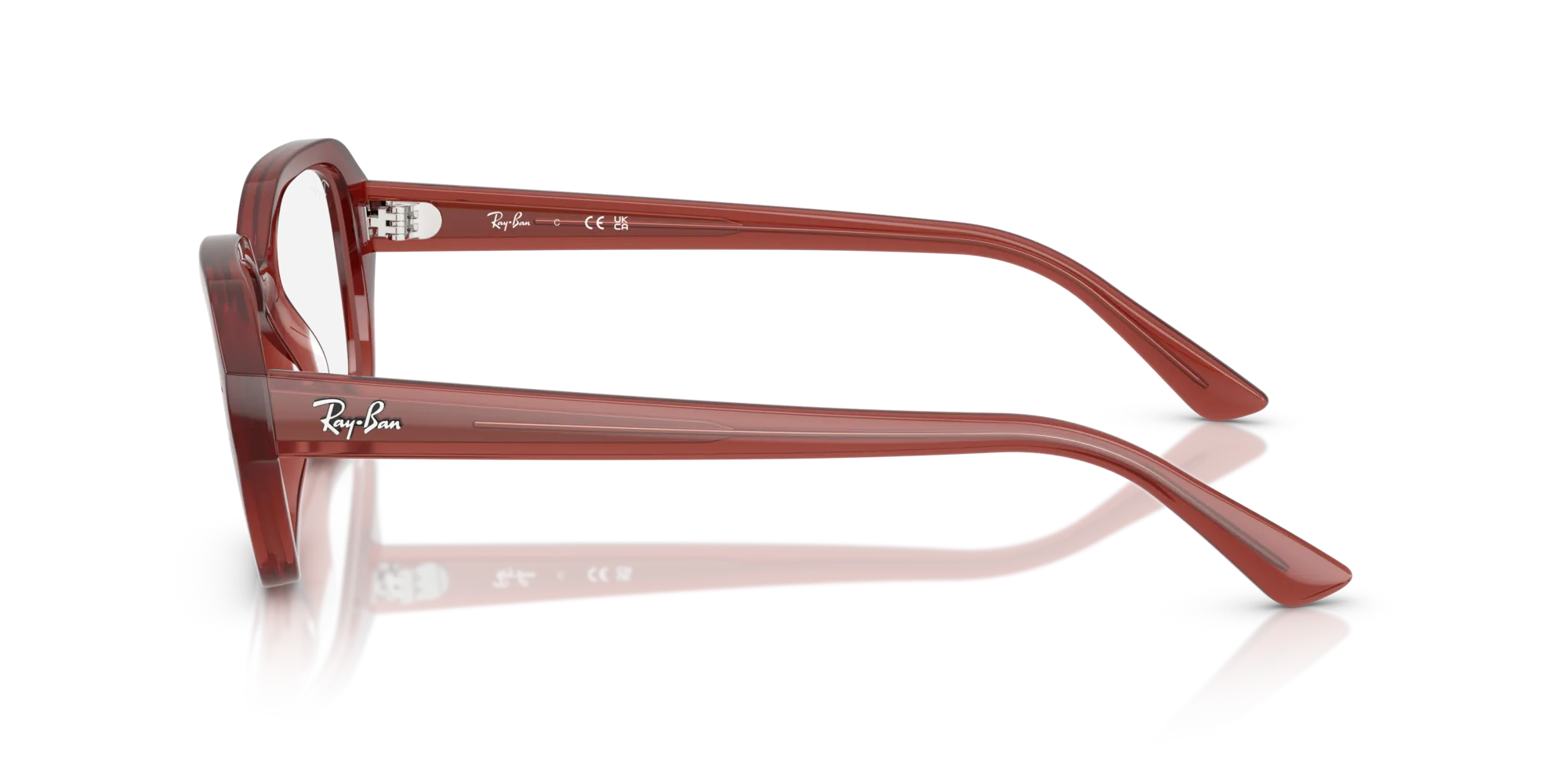 Ray - Ban RX7258 SHEA 8436 Montature da vista Iniettato Marrone Trasparente Squadrata Normale - immagine 4