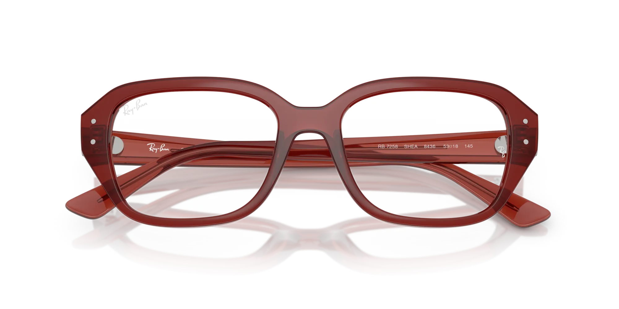 Ray - Ban RX7258 SHEA 8436 Montature da vista Iniettato Marrone Trasparente Squadrata Normale - immagine 2