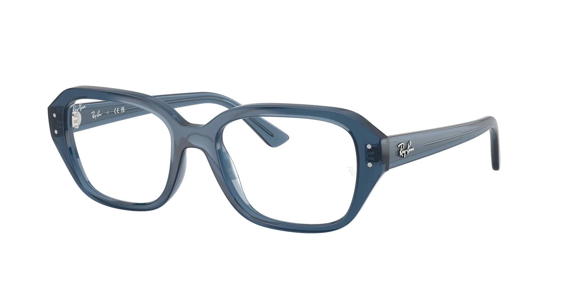 Ray - Ban RX7258 SHEA 8434 Montature da vista Iniettato Blu Trasparente Squadrata Normale - immagine 1