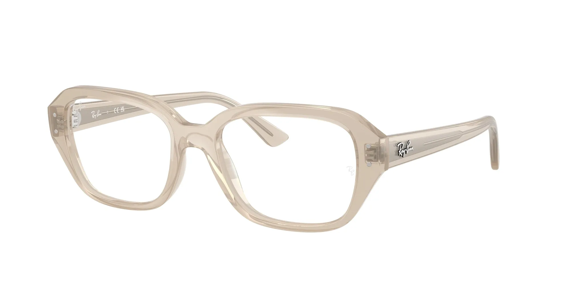 Ray - Ban RX7258 SHEA 8433 Montature da vista Iniettato Bianco Trasparente Squadrata Normale - immagine 1