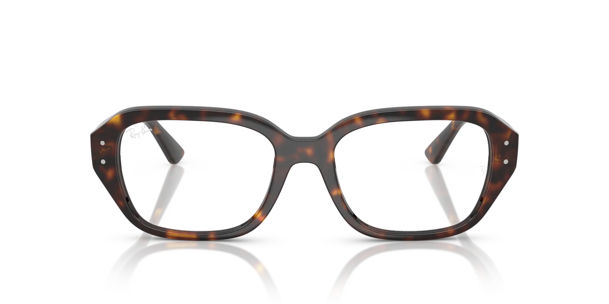 Ray - Ban RX7258 SHEA 8320 Montature da vista Iniettato Tartaruga Trasparente Squadrata Normale - immagine 3