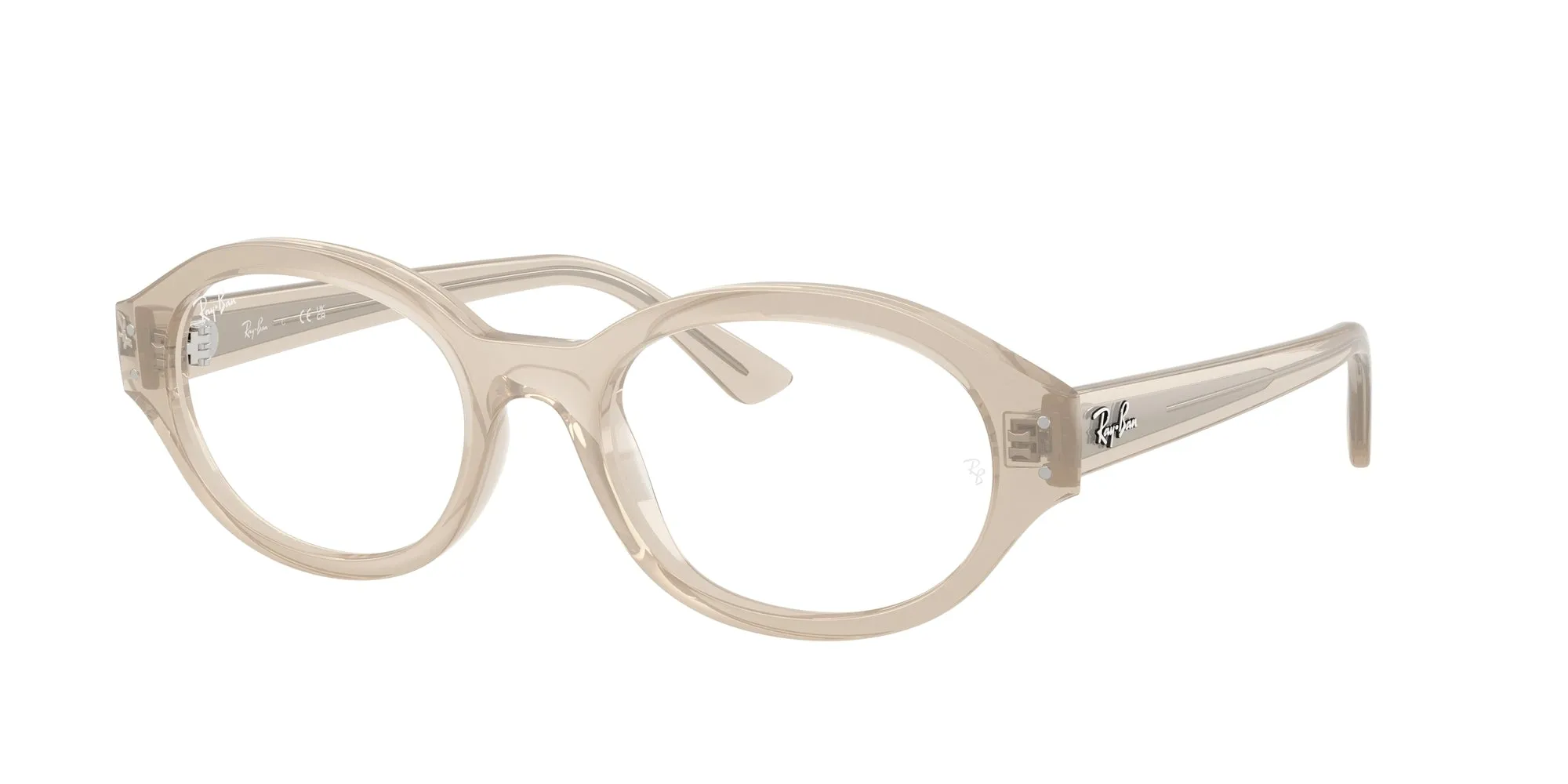 Ray - Ban RX7257 SHILO 8433 Montature da vista Iniettato Bianco Trasparente Rotonda Normale - immagine 1