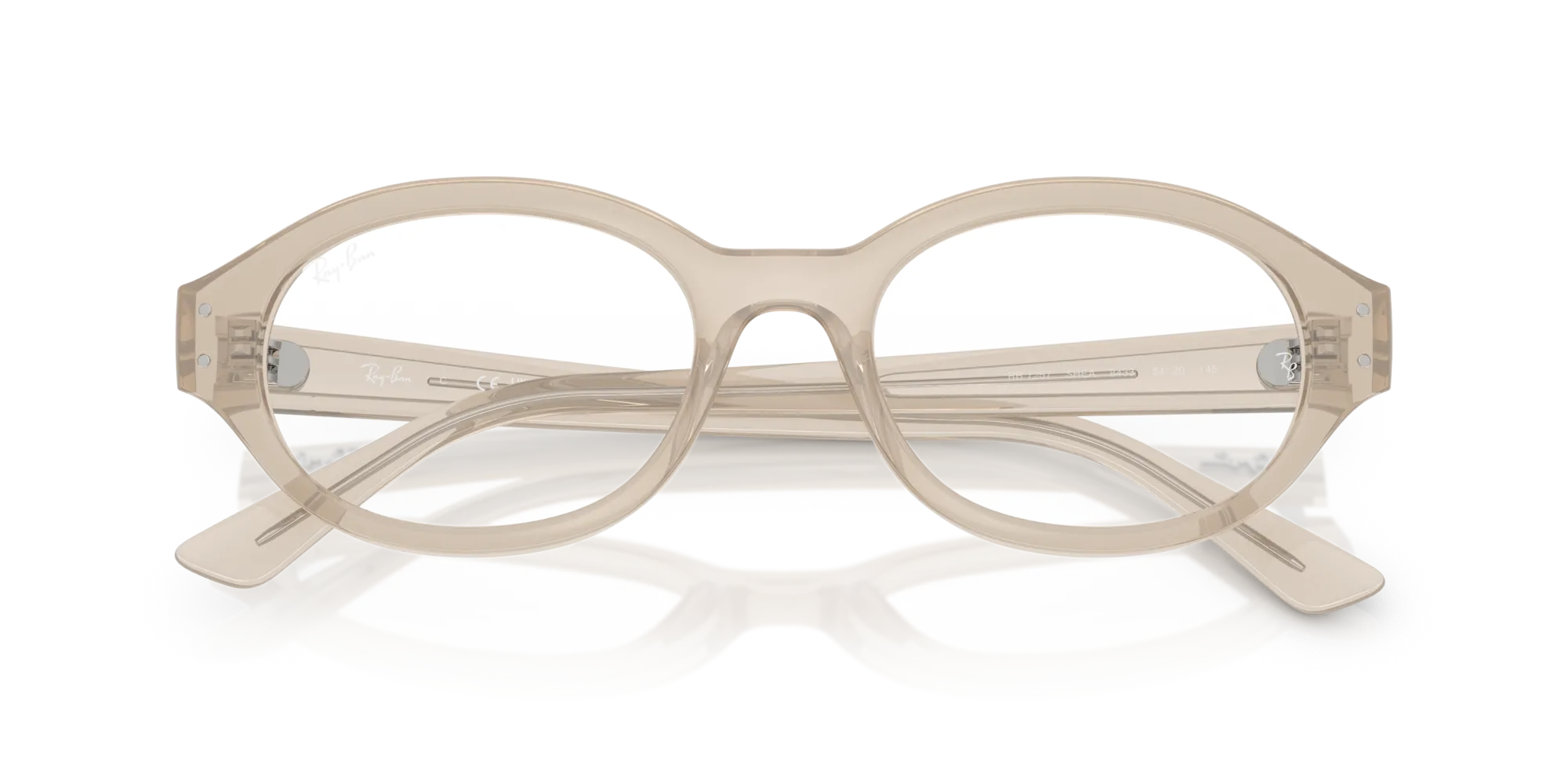 Ray - Ban RX7257 SHILO 8433 Montature da vista Iniettato Bianco Trasparente Rotonda Normale - immagine 2