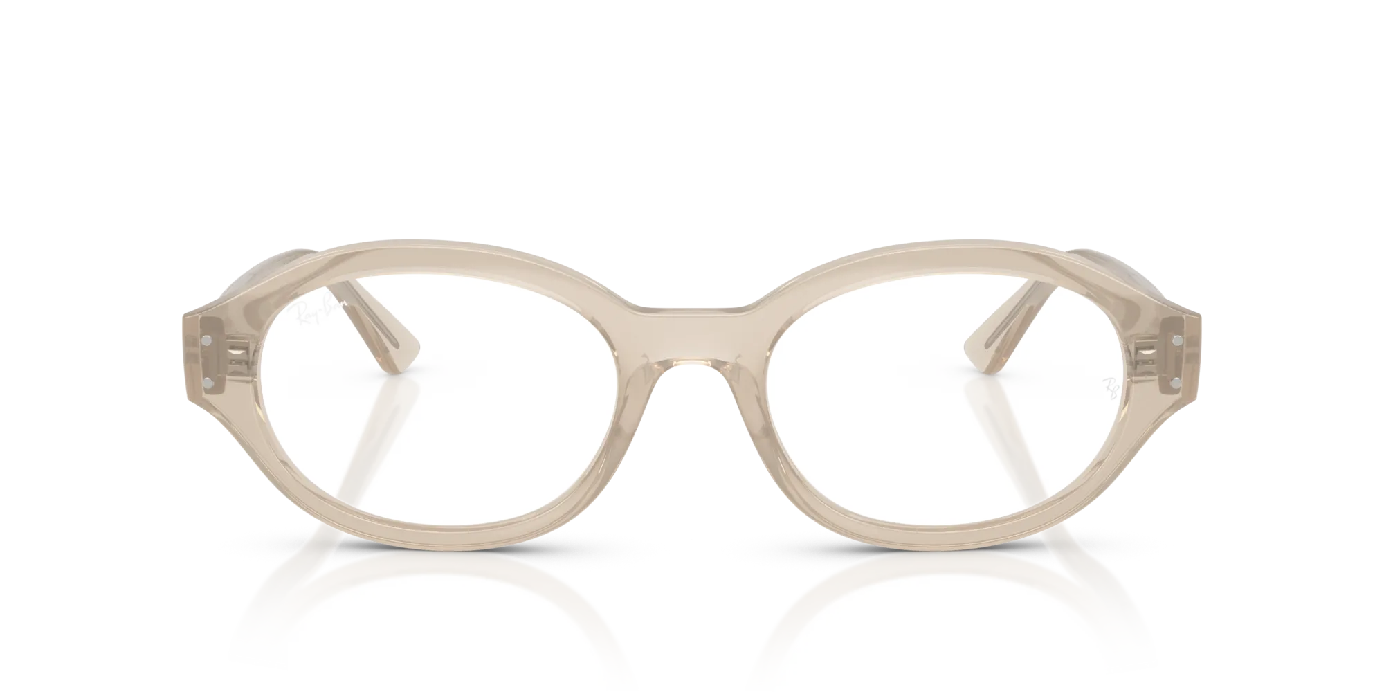 Ray - Ban RX7257 SHILO 8433 Montature da vista Iniettato Bianco Trasparente Rotonda Normale - immagine 3