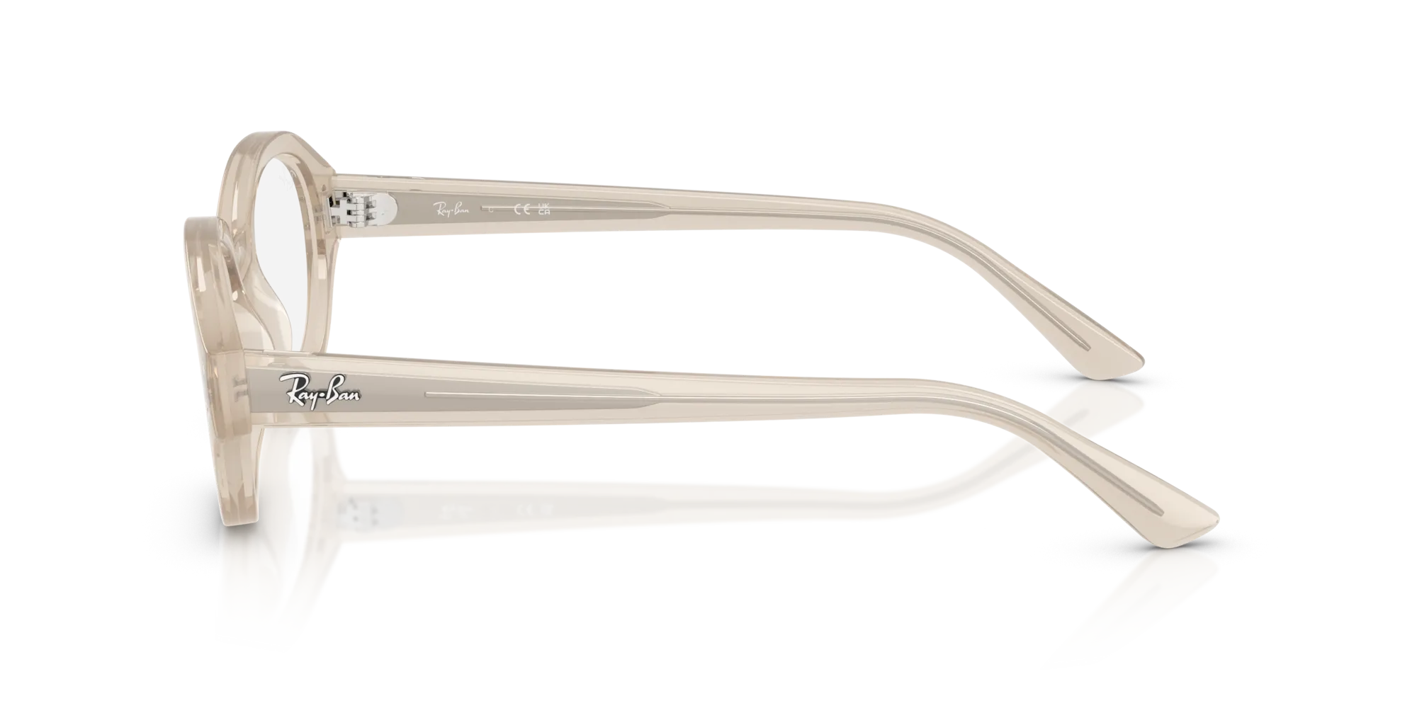 Ray - Ban RX7257 SHILO 8433 Montature da vista Iniettato Bianco Trasparente Rotonda Normale - immagine 4