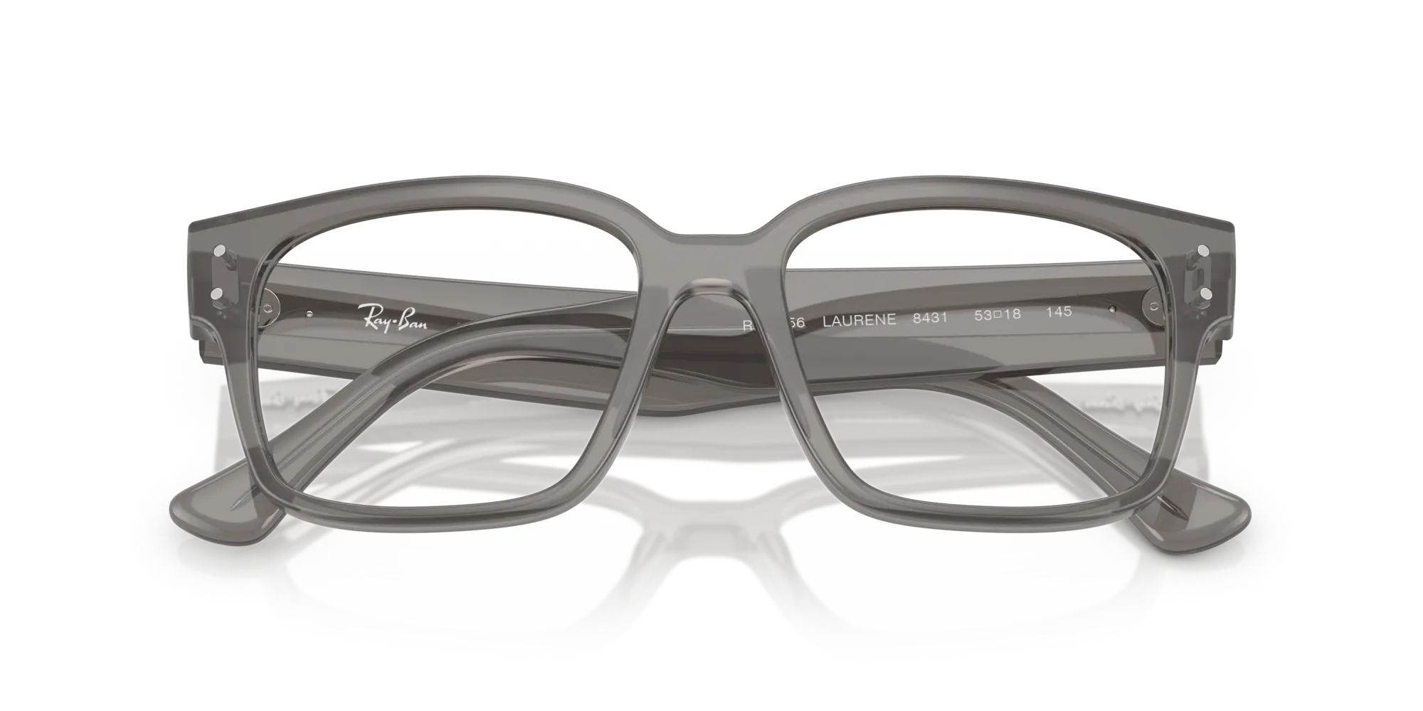 Ray - Ban RX7256 LAURENE 8431 Montature da vista Acetato Grigio Trasparente Squadrata Normale - immagine 2