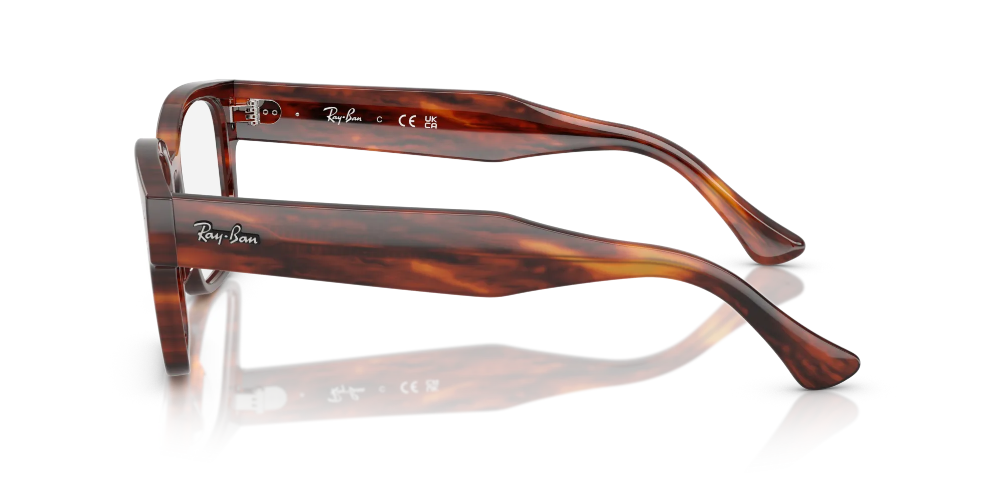 Ray - Ban RX7256 LAURENE 8315 Montature da vista Acetato Marrone Trasparente Squadrata Normale - immagine 4