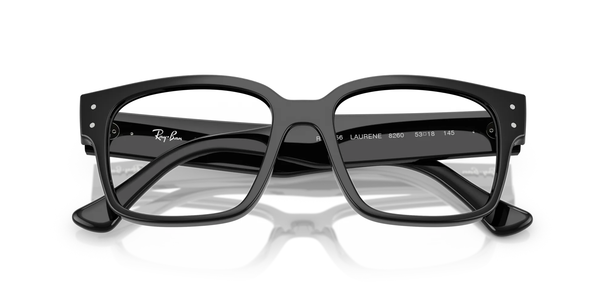 Ray - Ban RX7256 LAURENE 8260 Montature da vista Acetato Nero Trasparente Squadrata Normale - immagine 2