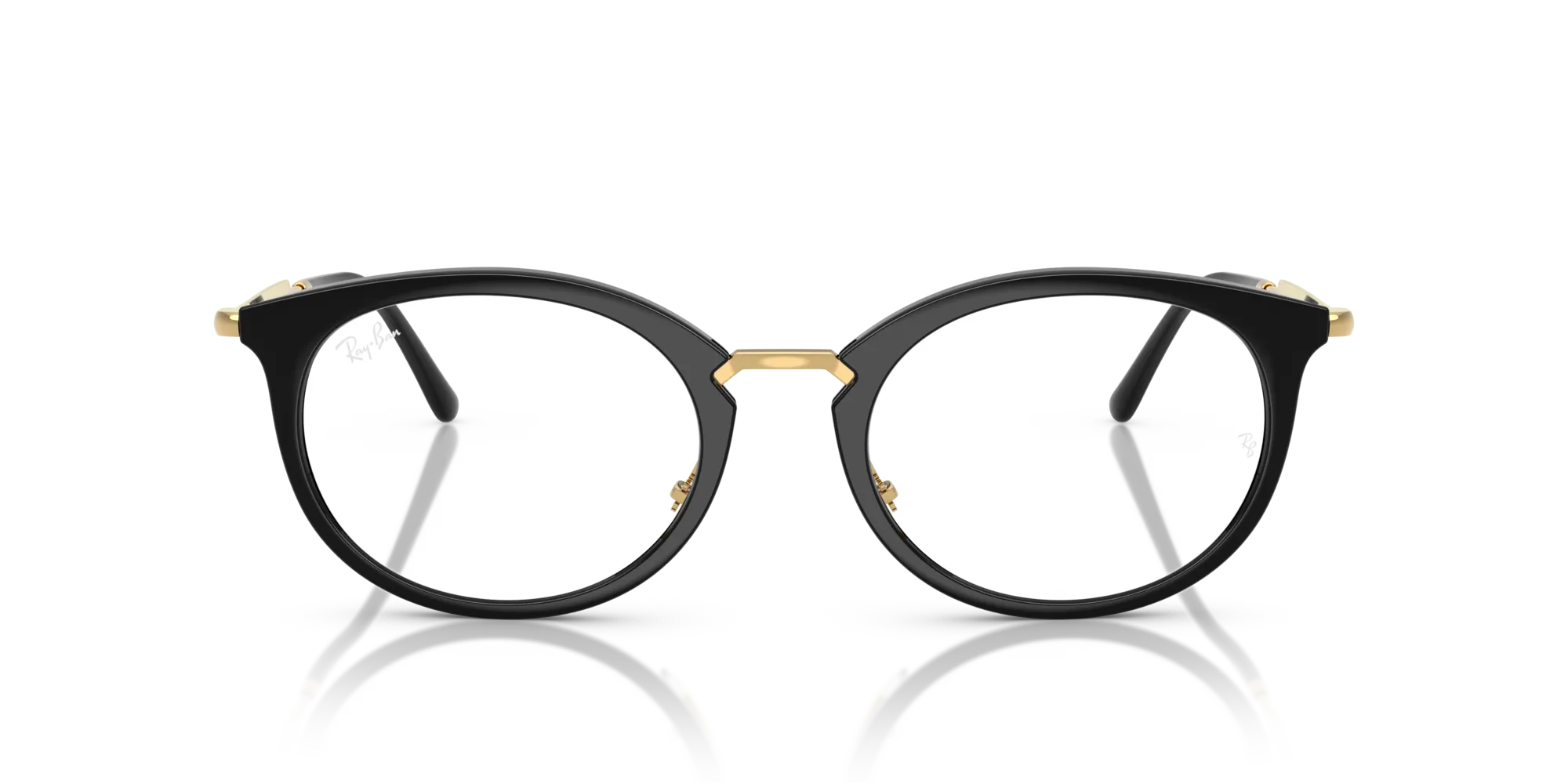 Ray - Ban RX7255 2000 Montature da vista Nylon Nero Trasparente Rotonda Normale - immagine 3