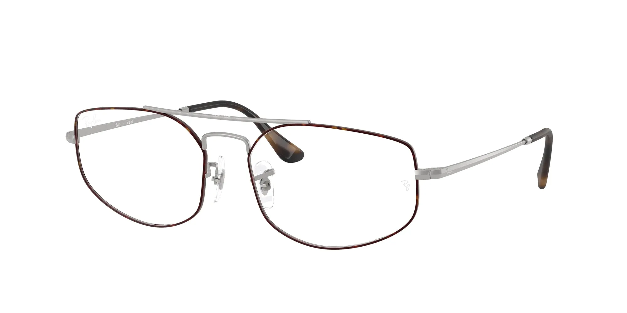 Ray - Ban RX6545 EXPLORER 5 3194 Montature da vista Metallo Havana Trasparente Geometrica Normale - immagine 1