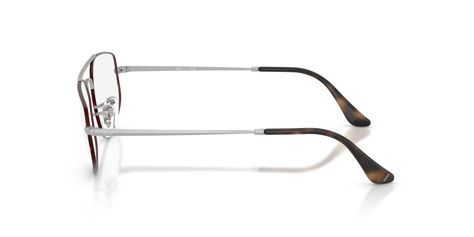 Ray - Ban RX6545 EXPLORER 5 3194 Montature da vista Metallo Havana Trasparente Geometrica Normale - immagine 4