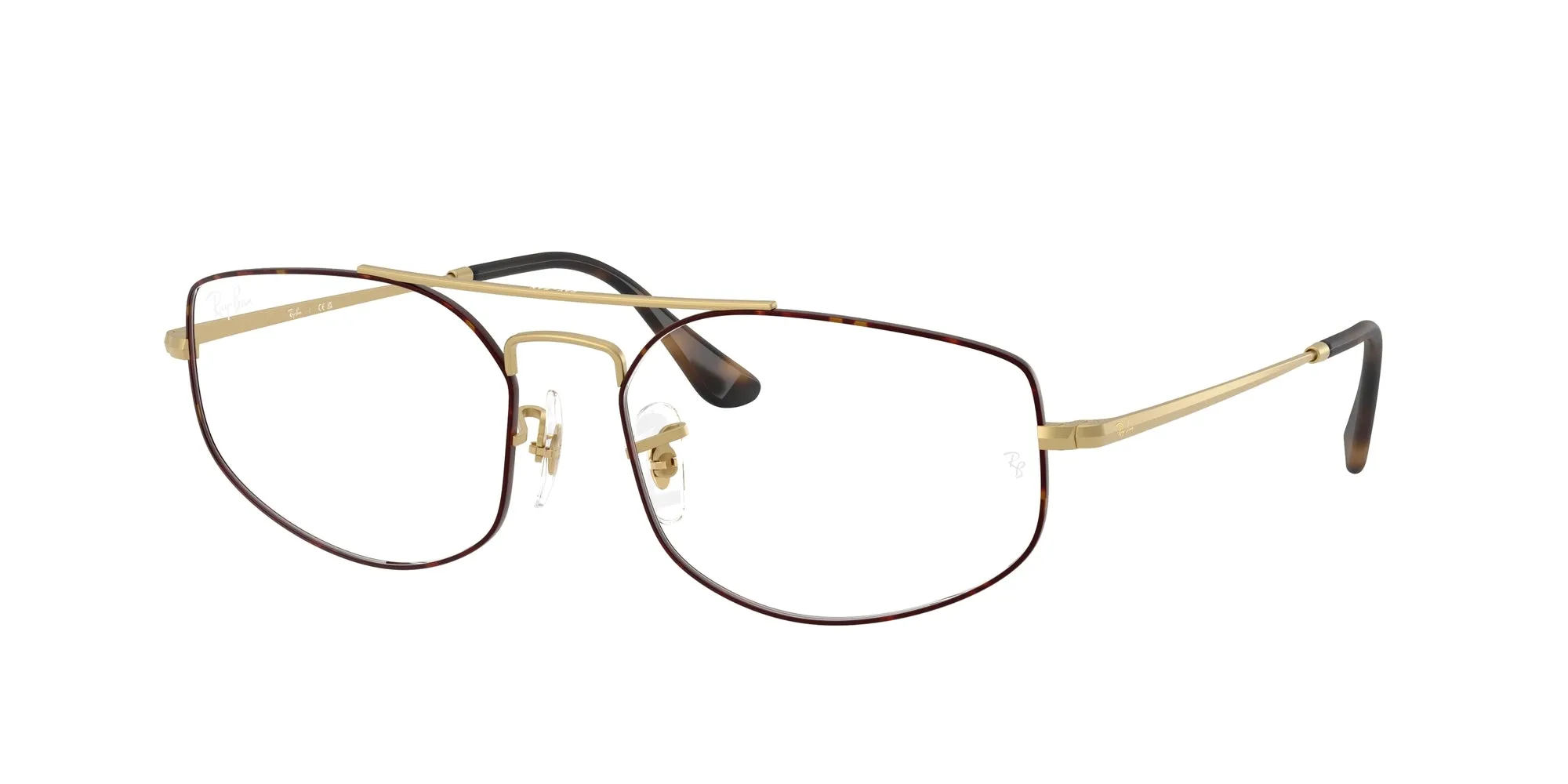 Ray - Ban RX6545 EXPLORER 5 3188 Montature da vista Metallo Havana Trasparente Geometrica Normale - immagine 1