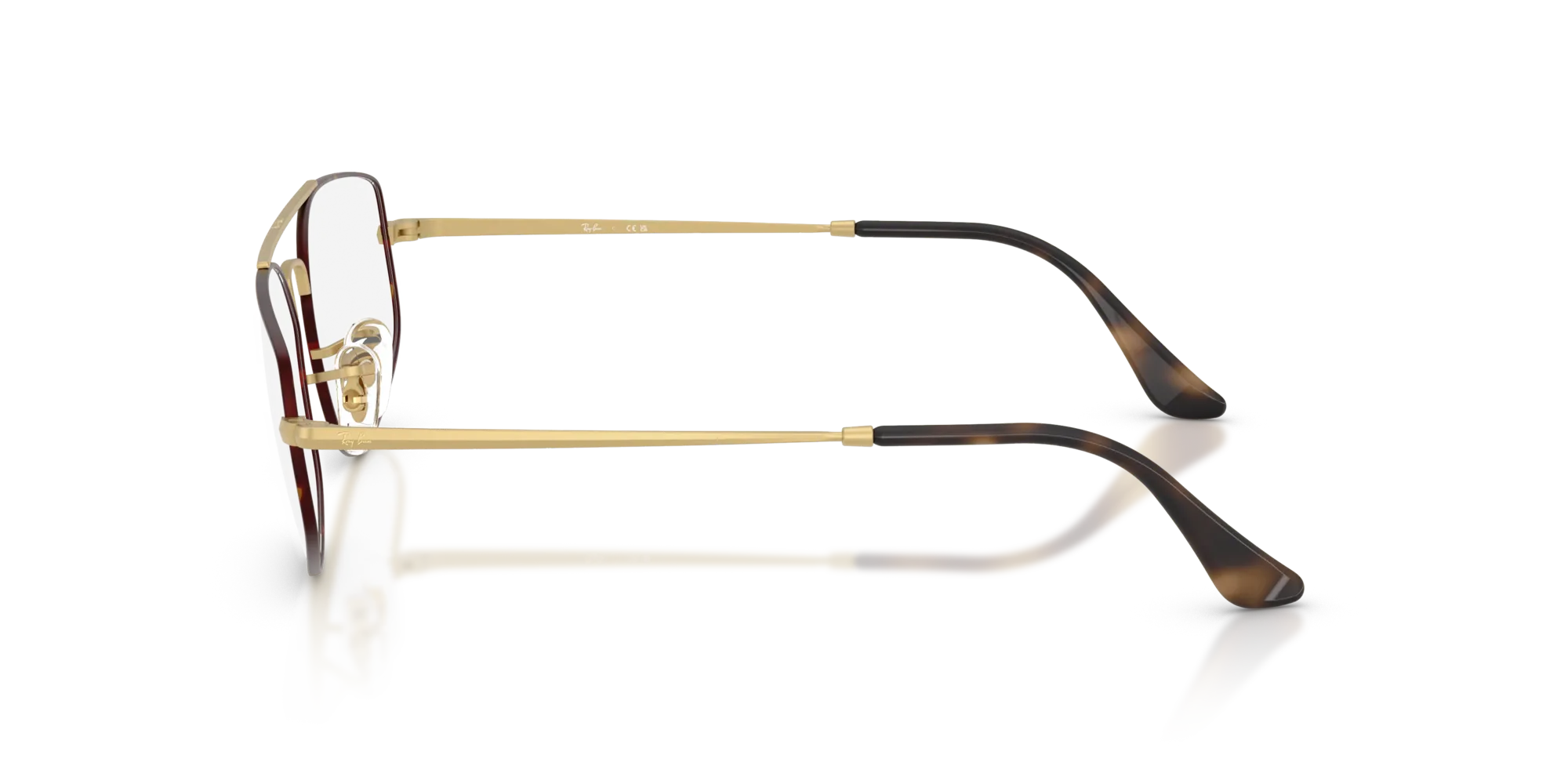 Ray - Ban RX6545 EXPLORER 5 3188 Montature da vista Metallo Havana Trasparente Geometrica Normale - immagine 4