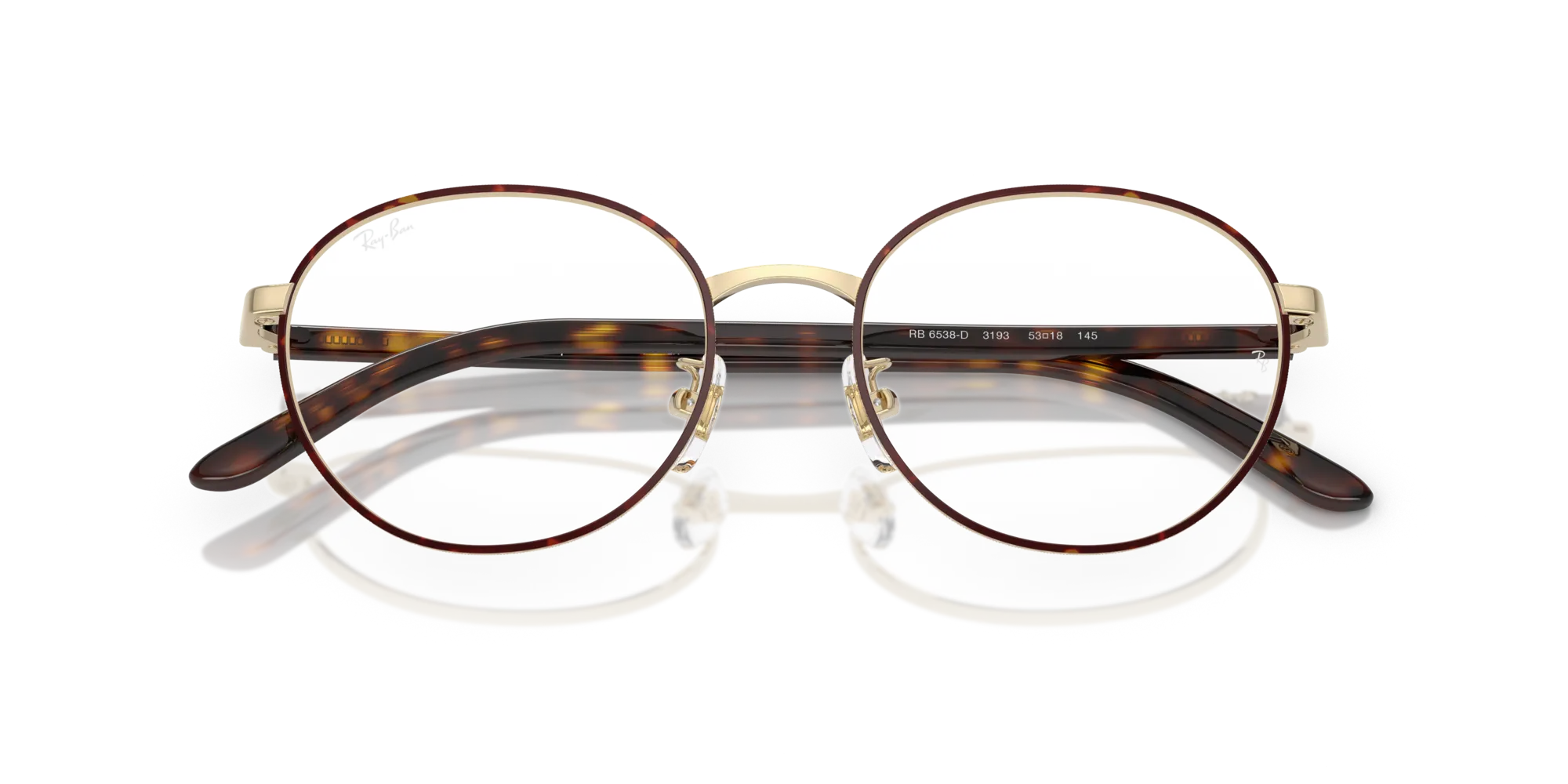 Ray - Ban RX6538D 3193 Montature da vista Metallo Havana Trasparente Pantos Normale - immagine 2