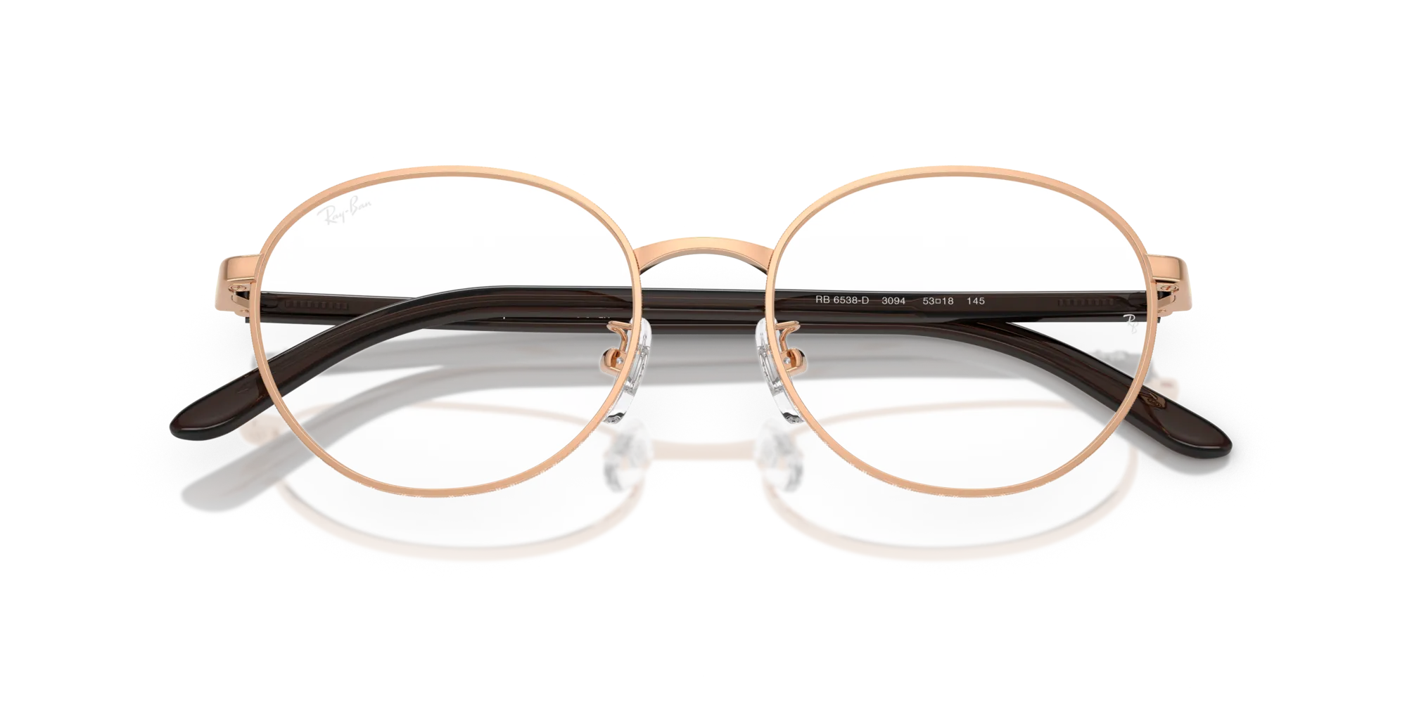 Ray - Ban RX6538D 3094 Montature da vista Metallo Oro Trasparente Pantos Normale - immagine 2
