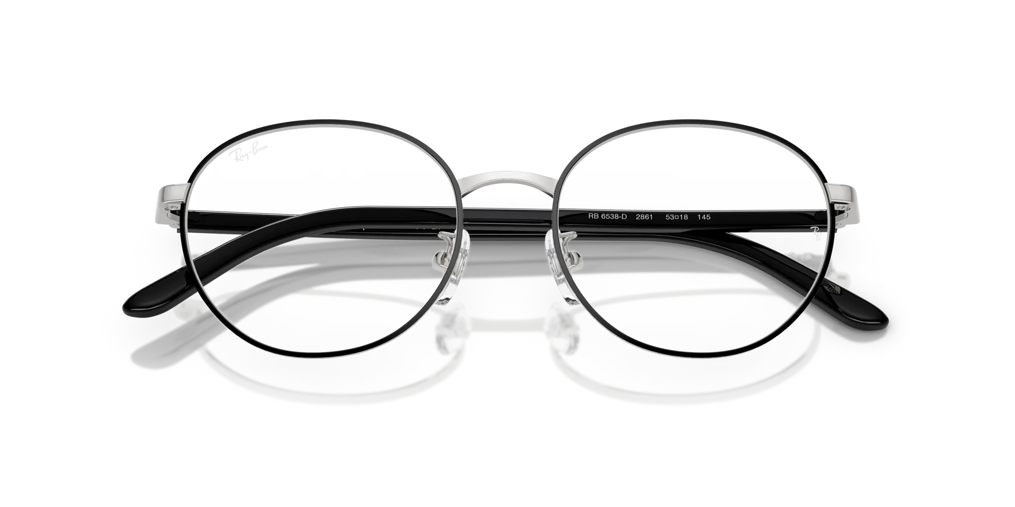 Ray - Ban RX6538D 2861 Montature da vista Metallo Nero Trasparente Pantos Normale - immagine 2