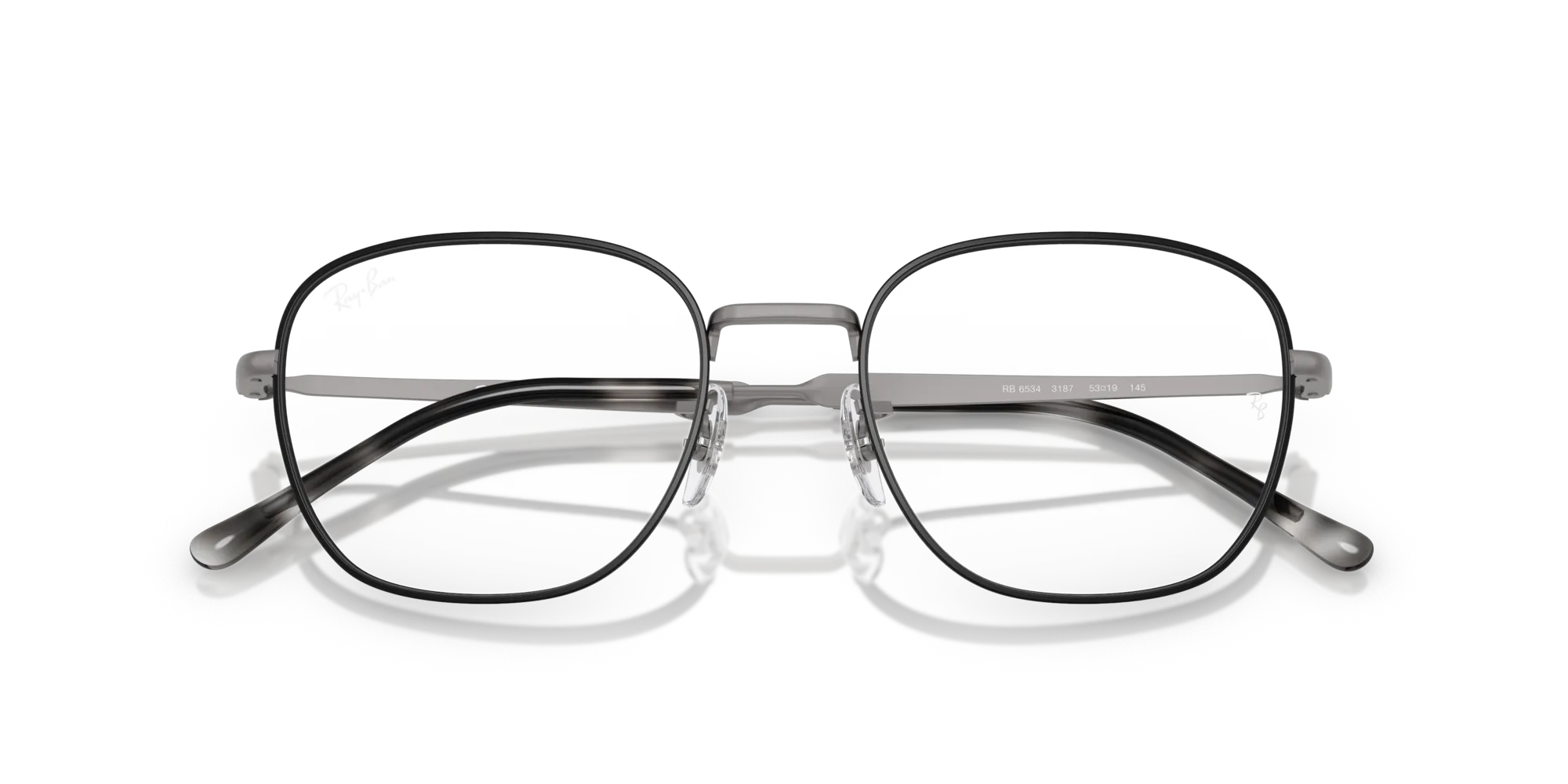 Ray - Ban RX6534 3187 Montature da vista Metallo Nero Trasparente Squadrata Normale - immagine 2