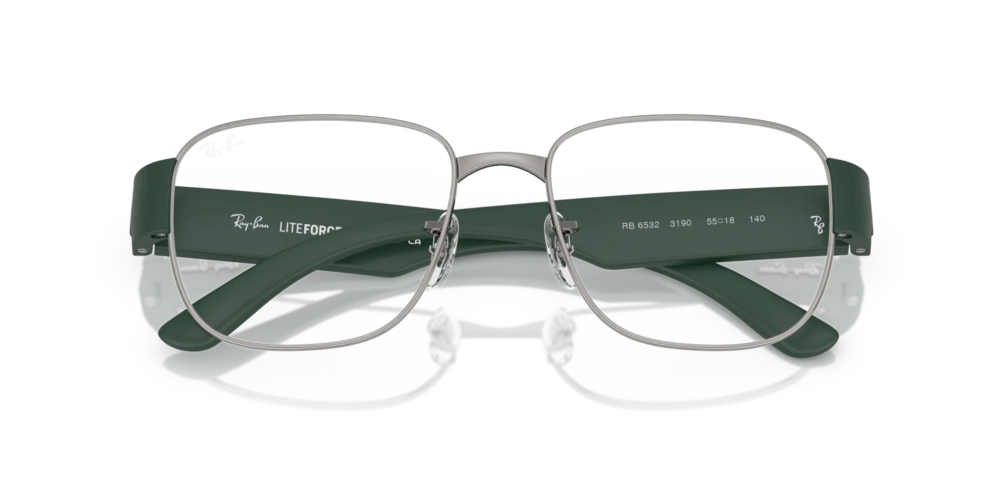 Ray - Ban RX6532 3190 Montature da vista Metallo Grigio Trasparente Squadrata Normale - immagine 2