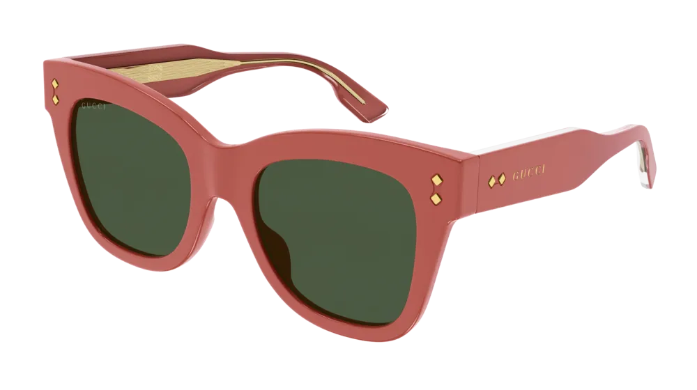 Gucci Donna GG1082S 004 Occhiali da sole Acetato Rosa Verde Cat Eye - immagine 1