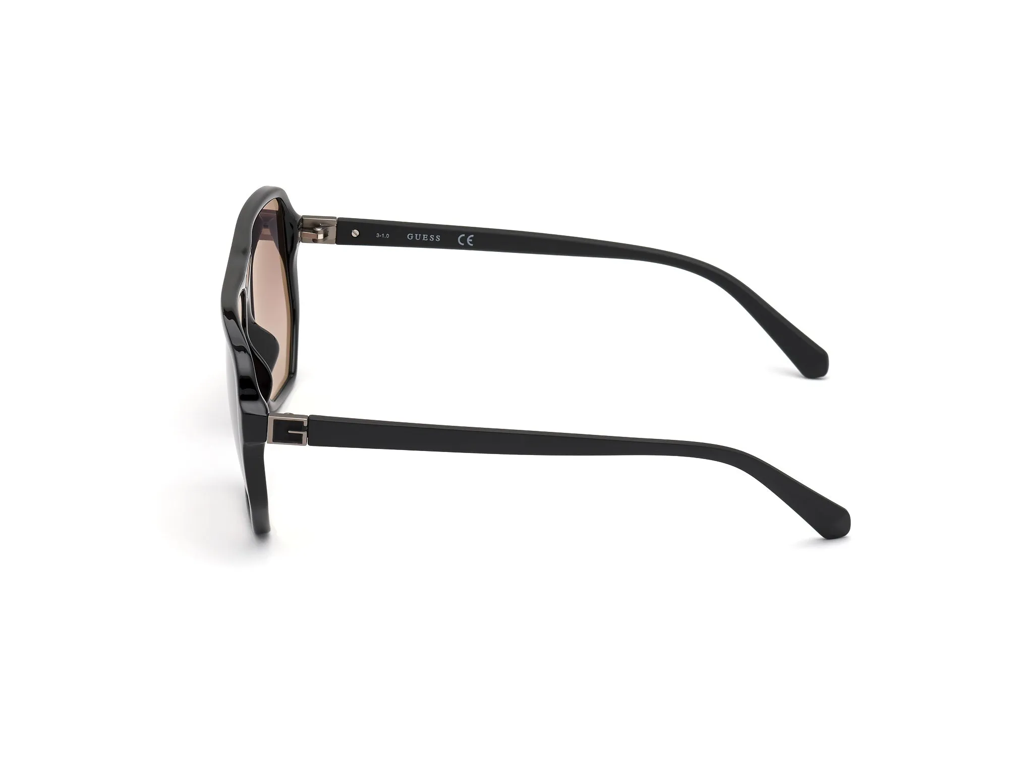 Guess GU00003 01Q Occhiali da sole Iniettato Nero Verde Pilot Normale Specchiato - immagine 3